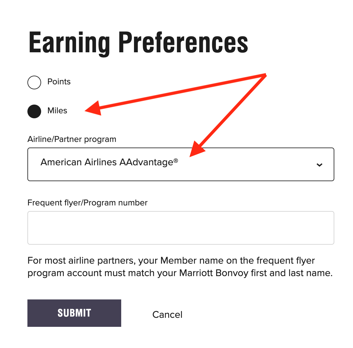 Earn American Airlines Miles through Marriott hotels