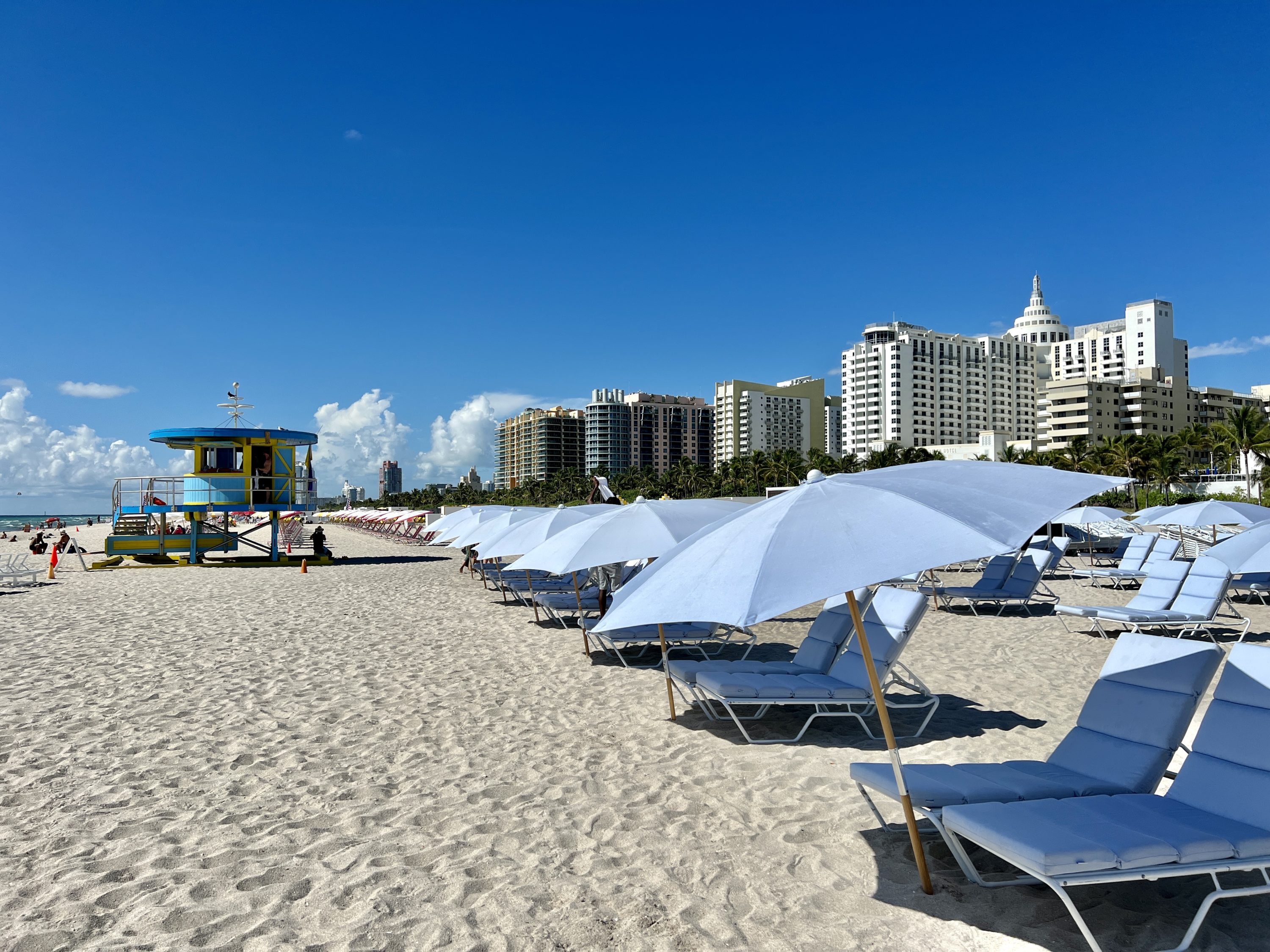 Ritz Carlton South Beach Loungers on Beach