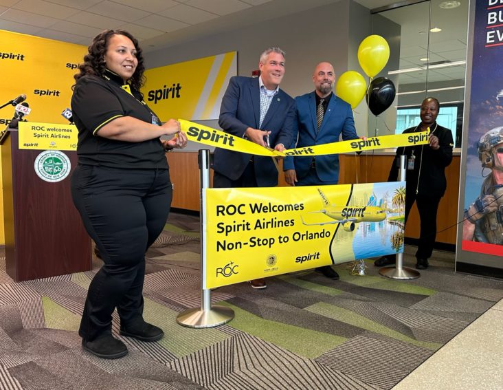 Spirit ribbon cutting at Rochester Airport