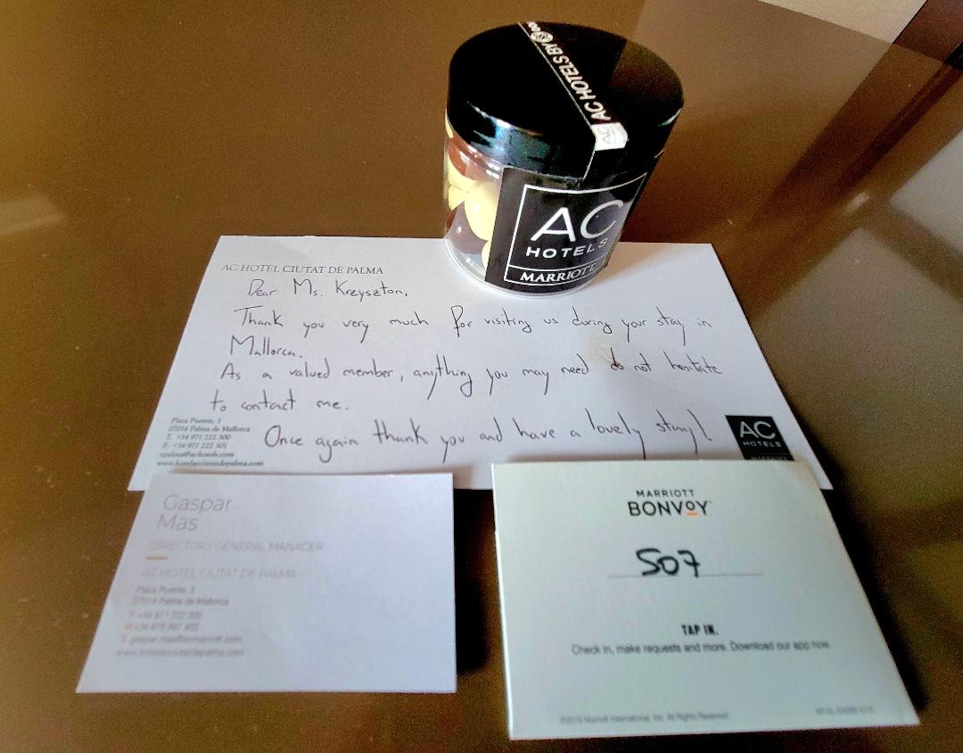 AC Hotel Palma Mallorca Welcome Gift