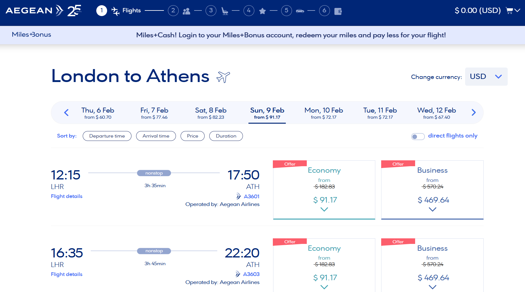 Aegean Airlines 112924 Black Friday London Athens