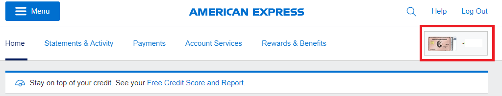 Amex navigation
