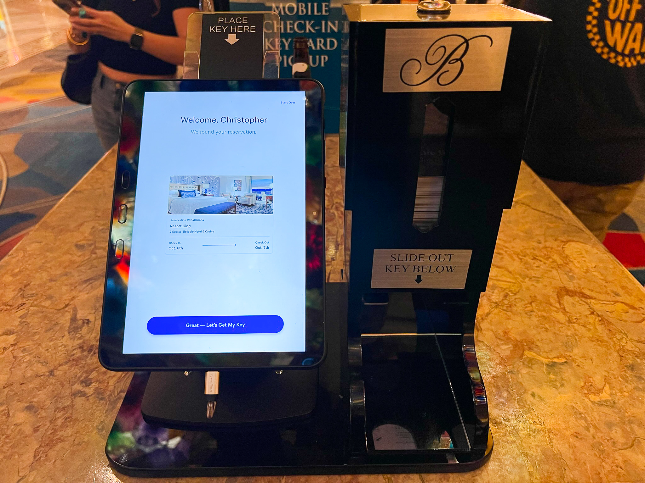 Bellagio Las Vegas key printer