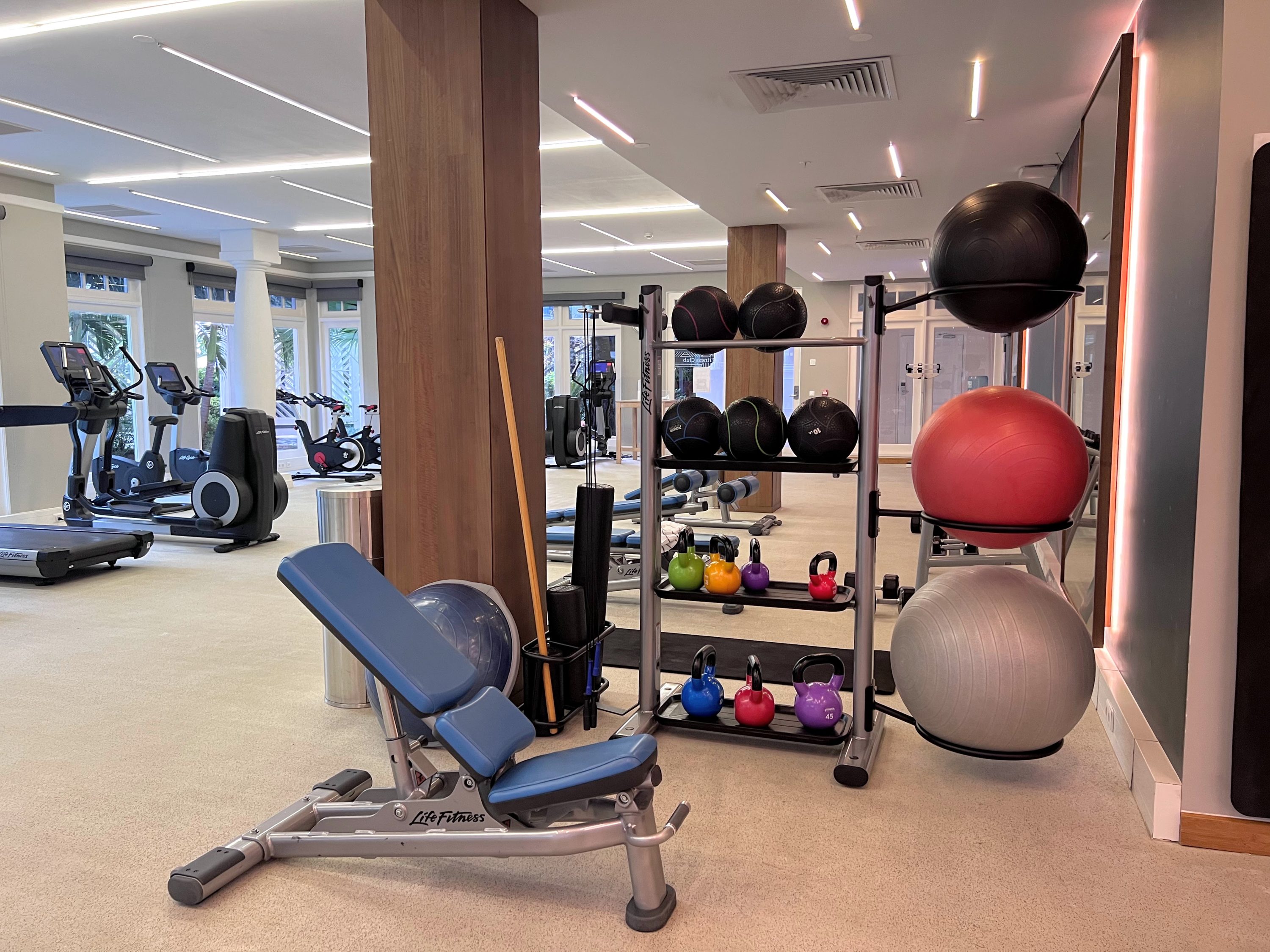 Curacao Marriott Beach Resort gym close up