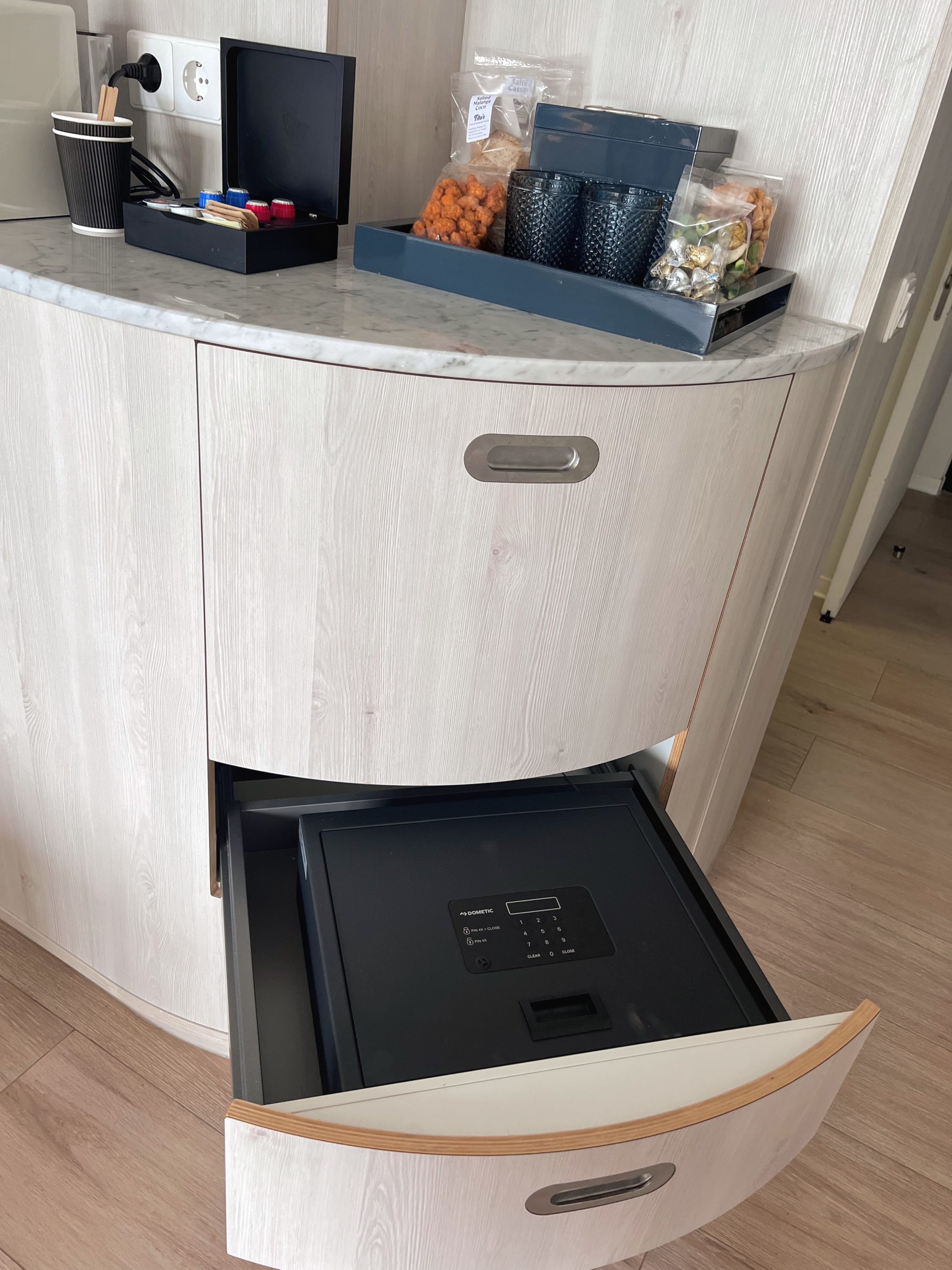 Curacao Marriott Beach Resort guest room safe