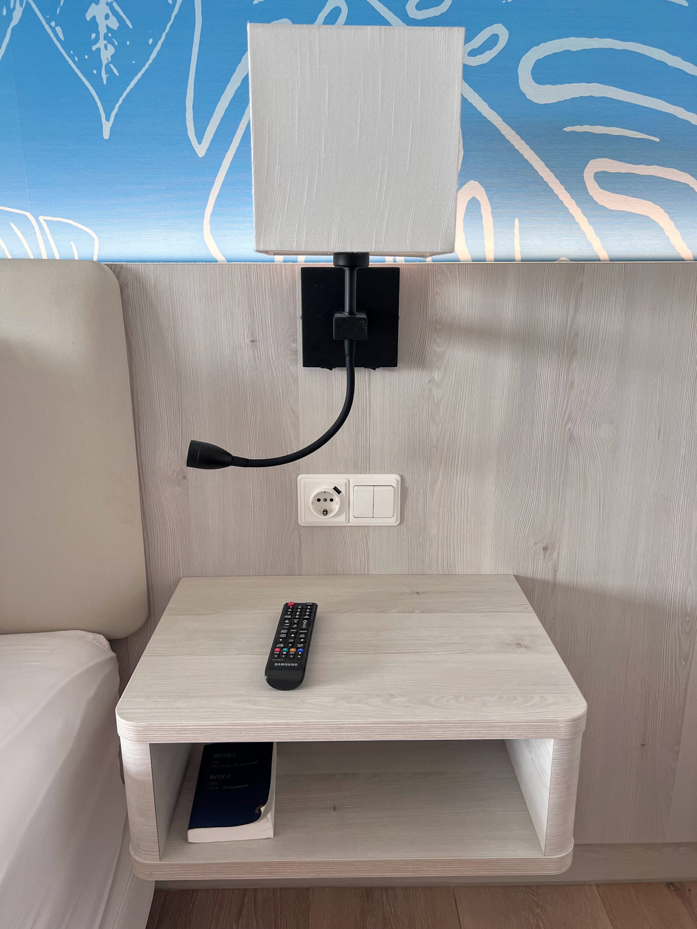 Curacao Marriott Beach Resort guest room side table