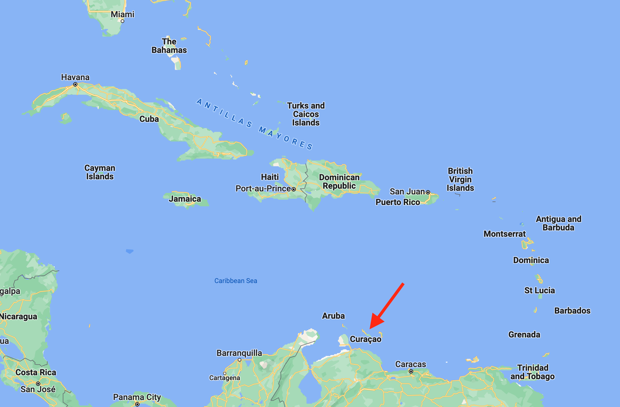 Curacao location