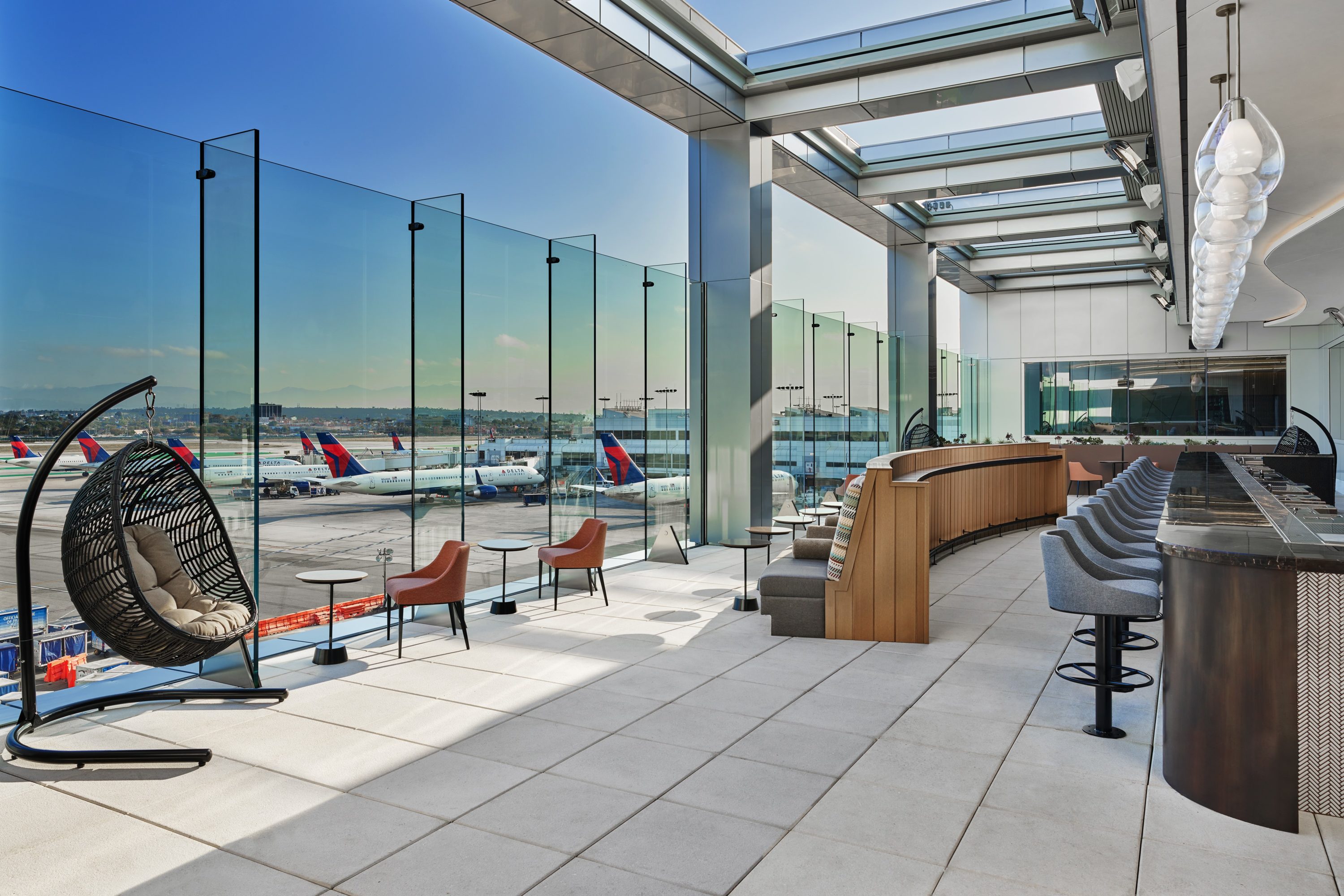 Delta LAX Sky Club Deck Delta LAX SkyClub Deck