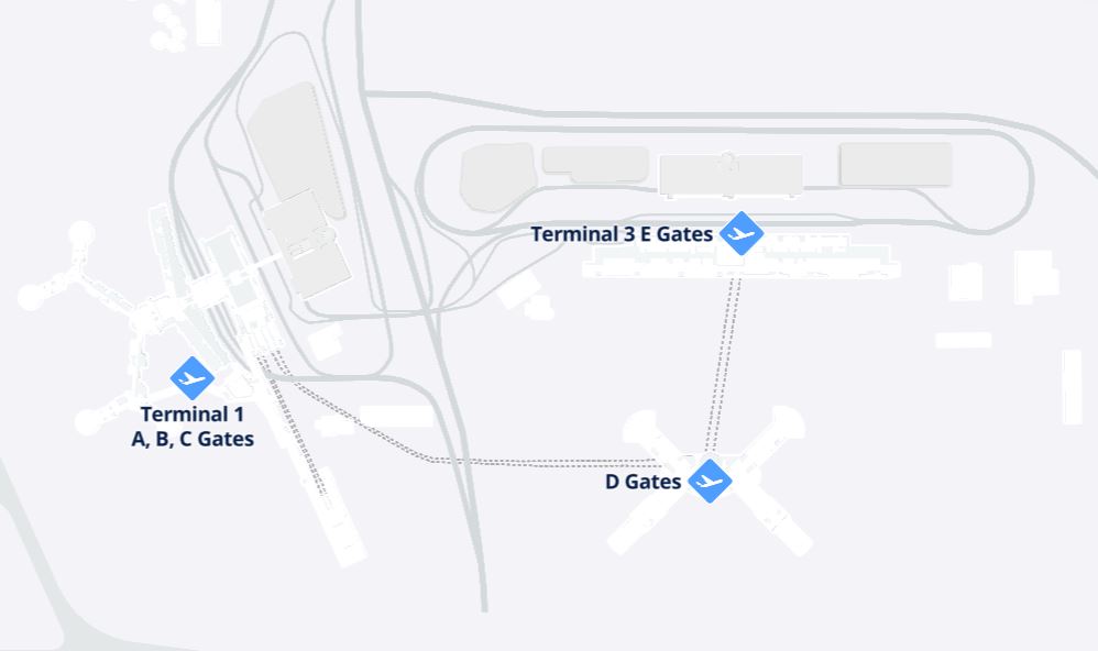 Harry Reid International Airport Map Harry Reid International Airport Map