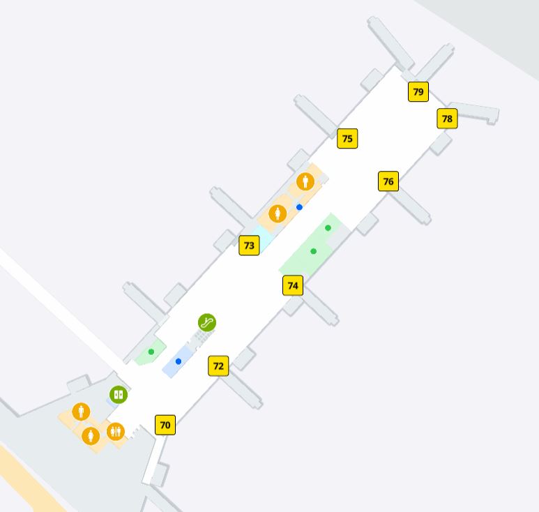 LaGuardia Airport Terminal C gates 70 to 79