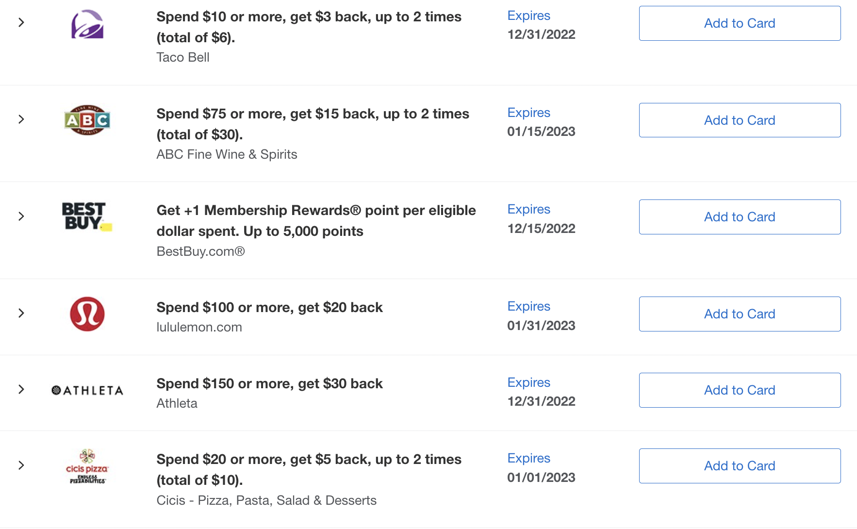 Amex offer