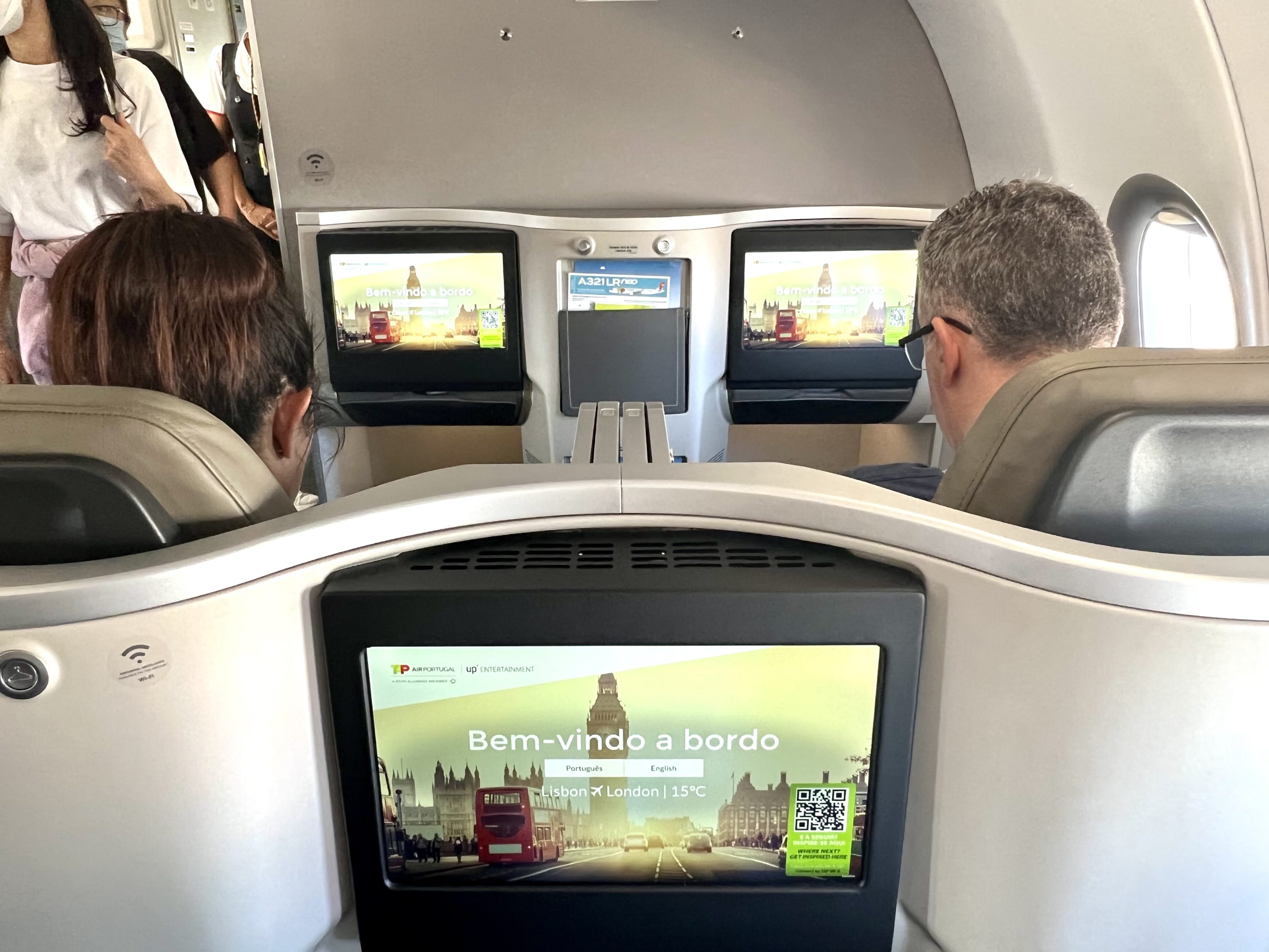 TAP Air Portugal Airbus A321LRneo business class seat front row