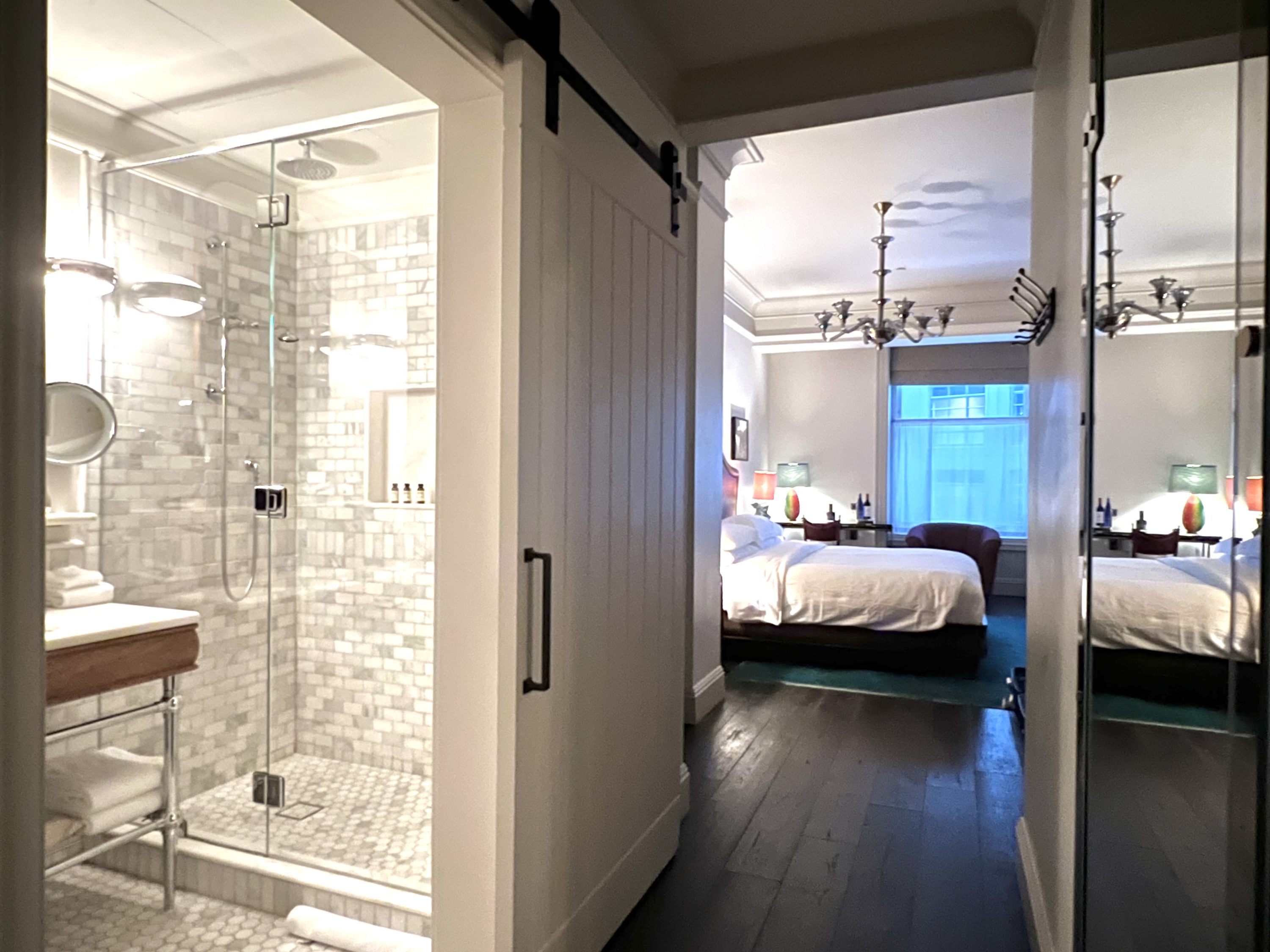 The Beekman bathroom and bedroom