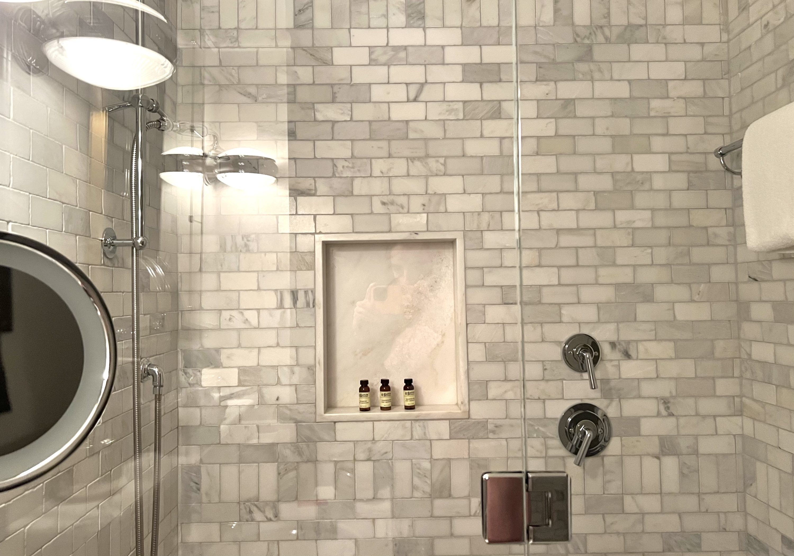 The Beekman bathroom shower unit