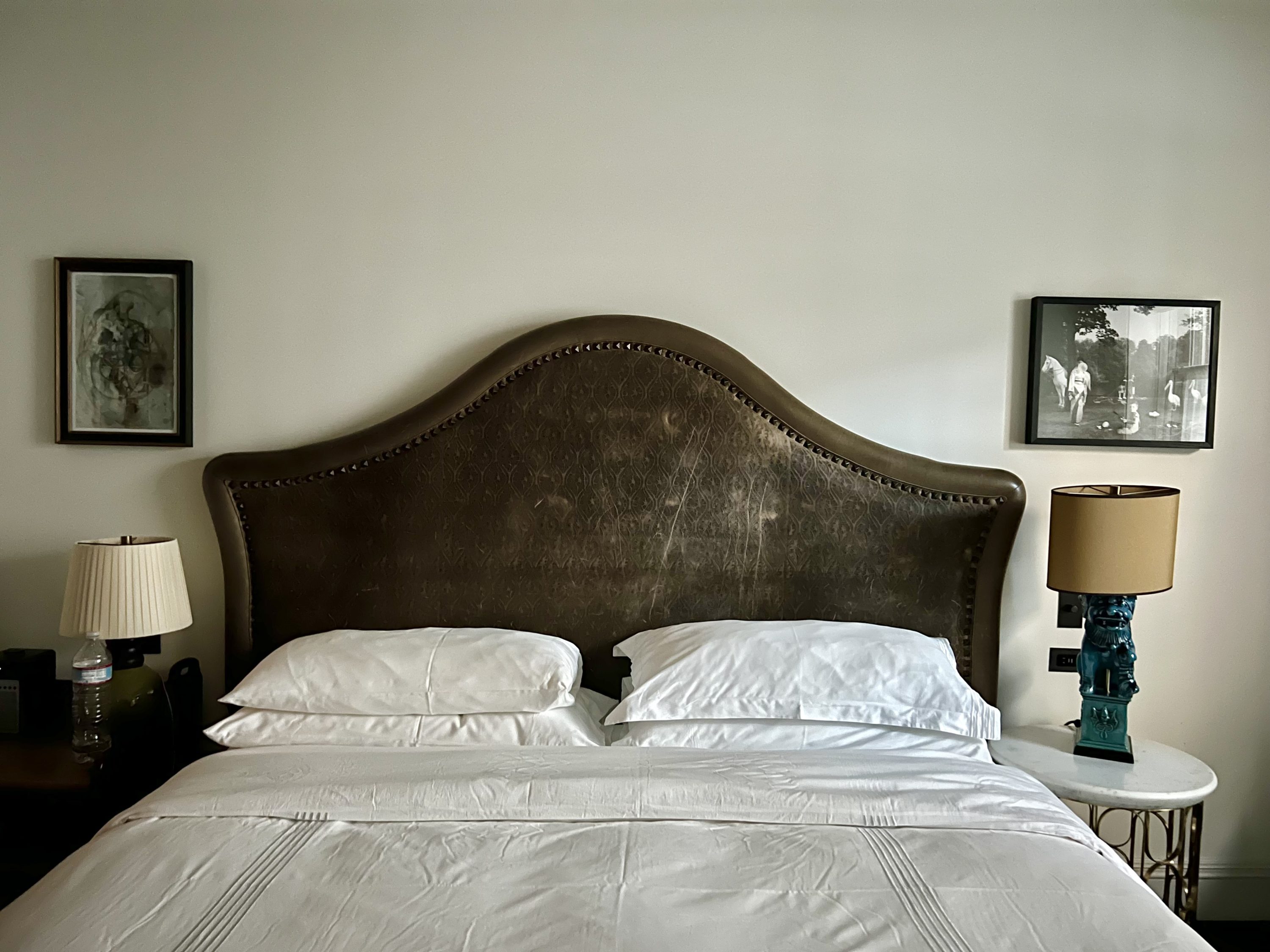 The Beekman bedroom bed close up