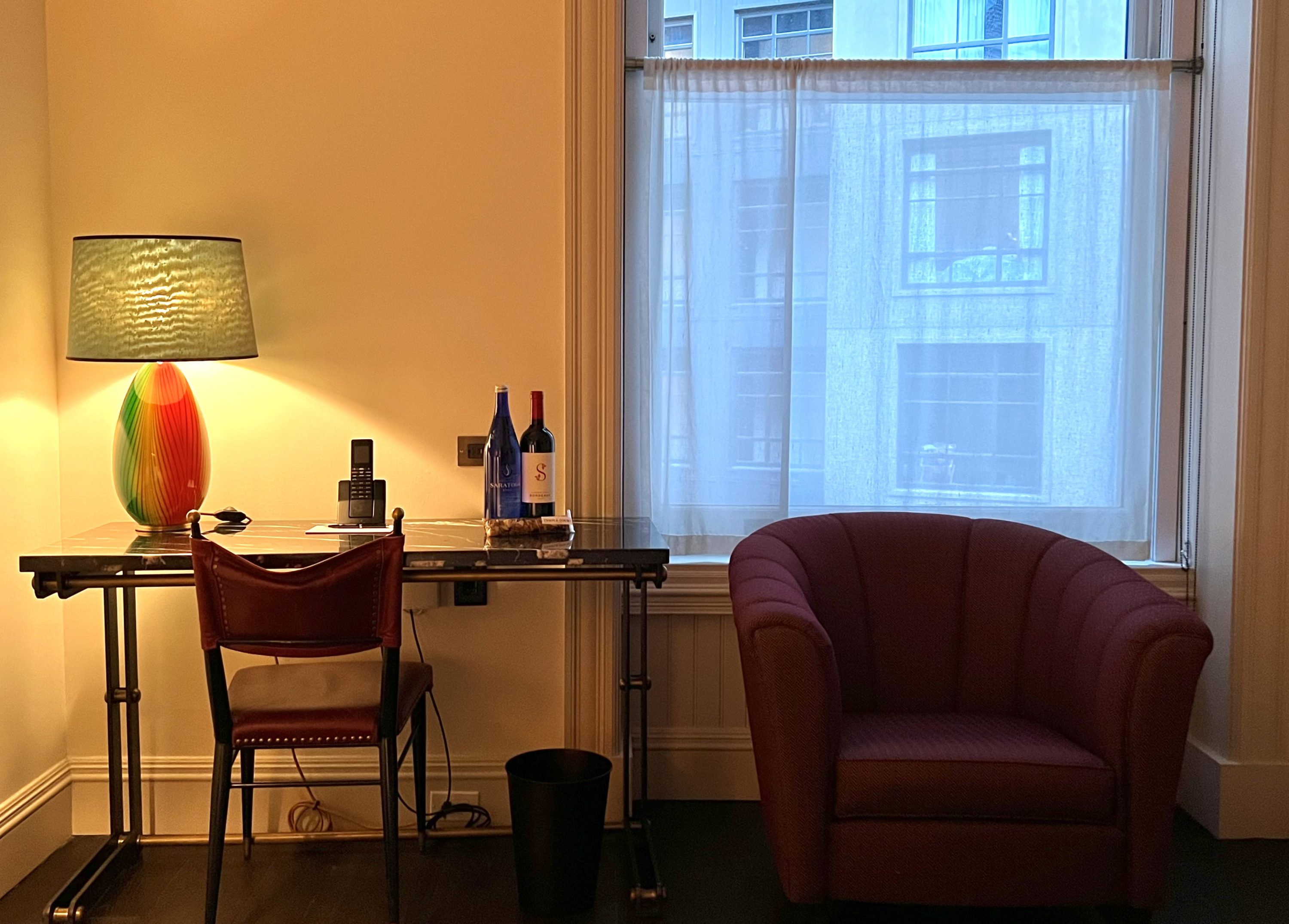 The Beekman bedroom desk and armchair
