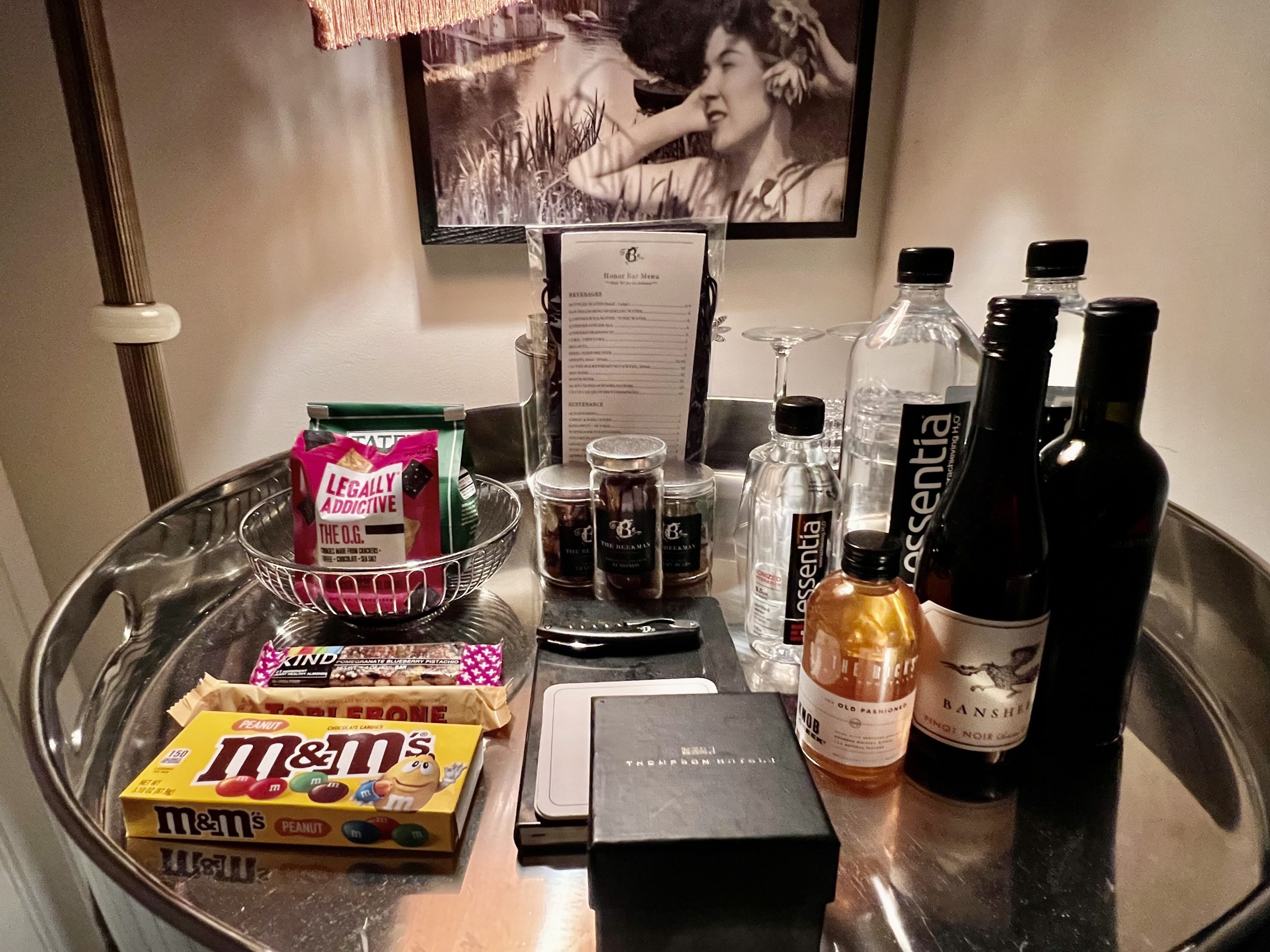 The Beekman bedroom minibar