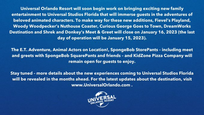Universal Orlando tweet