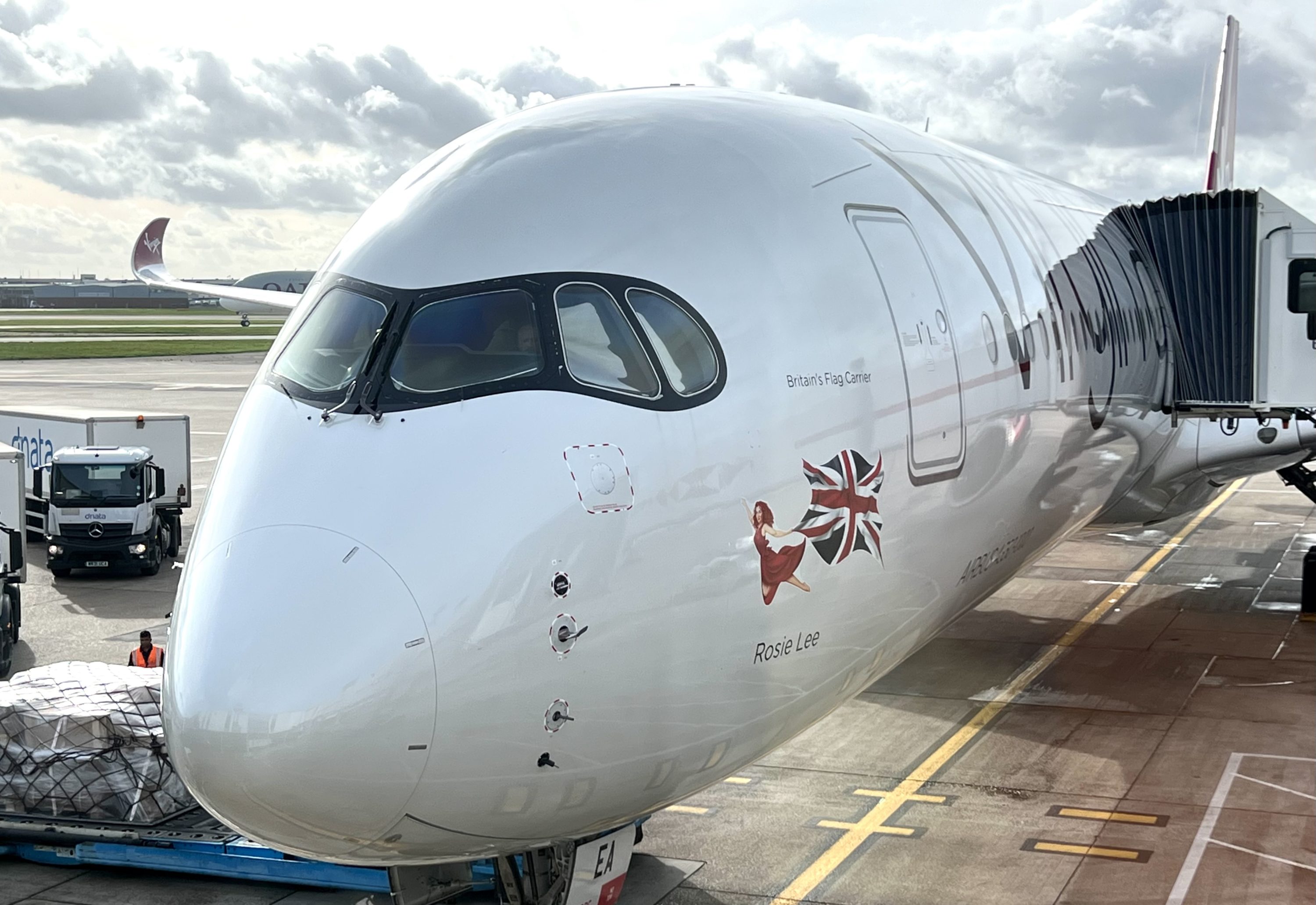 Virgin Atlantic A350 Upper Suite LHR A350 close up