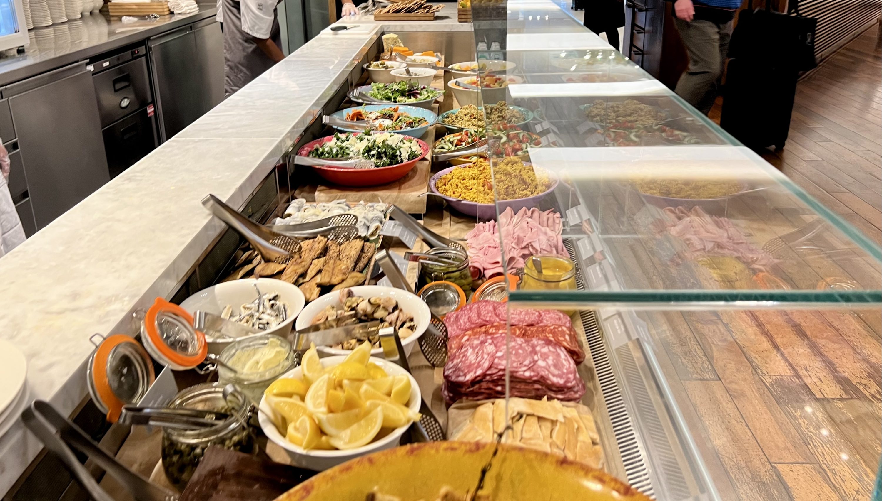 Virgin Atlantic A350 Upper Suite LHR Clubhouse buffet