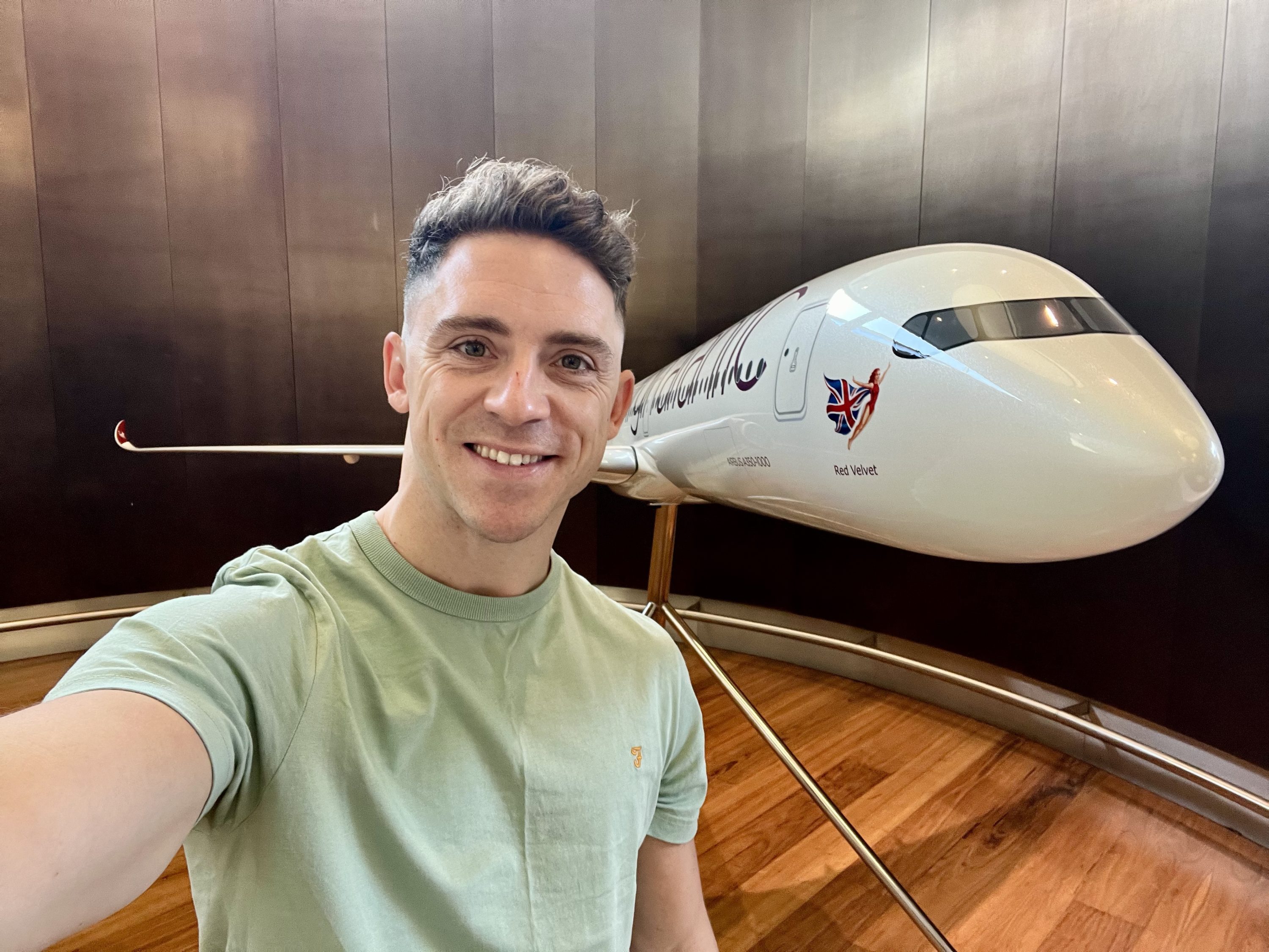 Virgin Atlantic A350 Upper Suite Upper Wing A350 model selfie