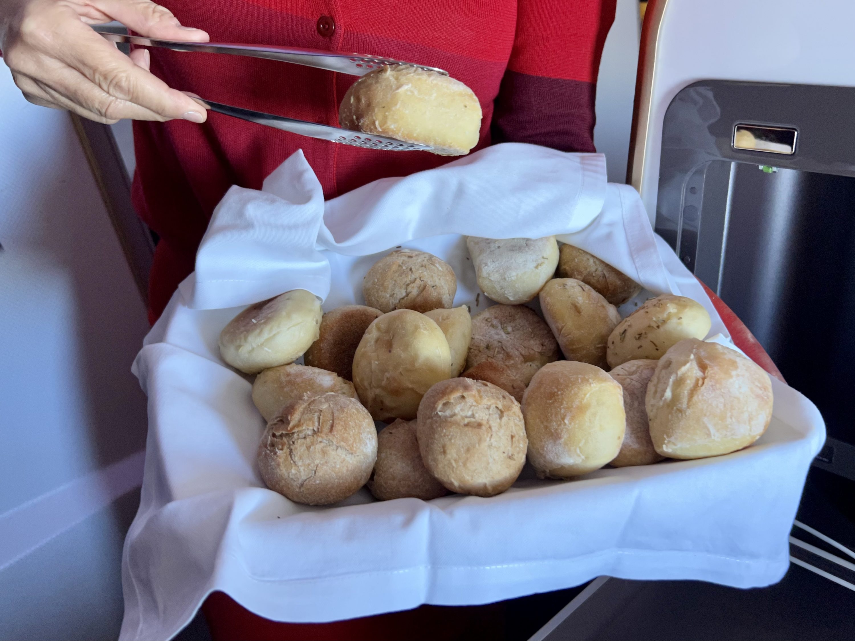 Virgin Atlantic A350 Upper Suite bread service