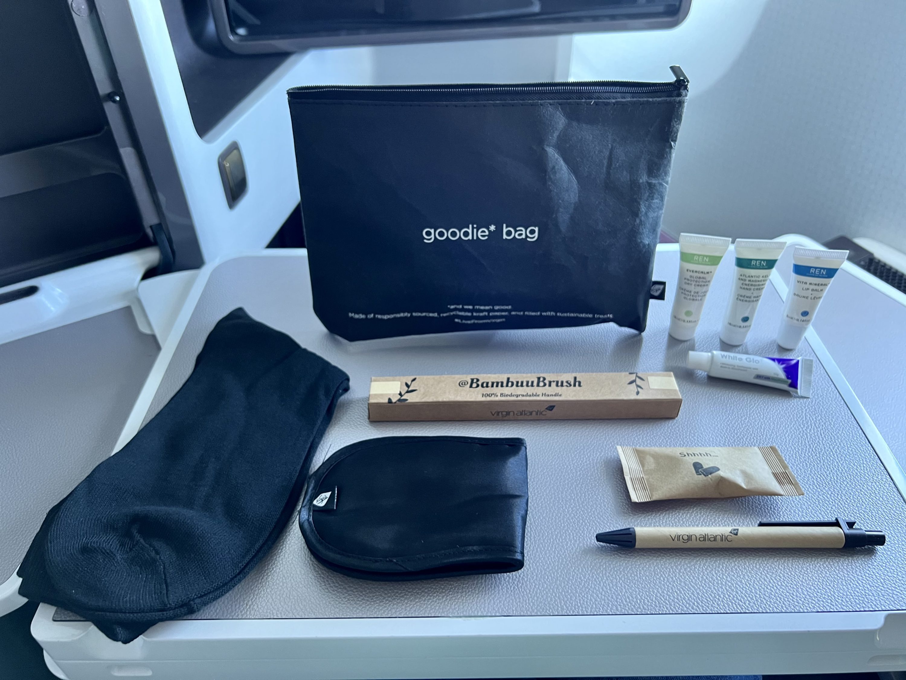 Virgin Atlantic A350 Upper Suite goodie bag contents