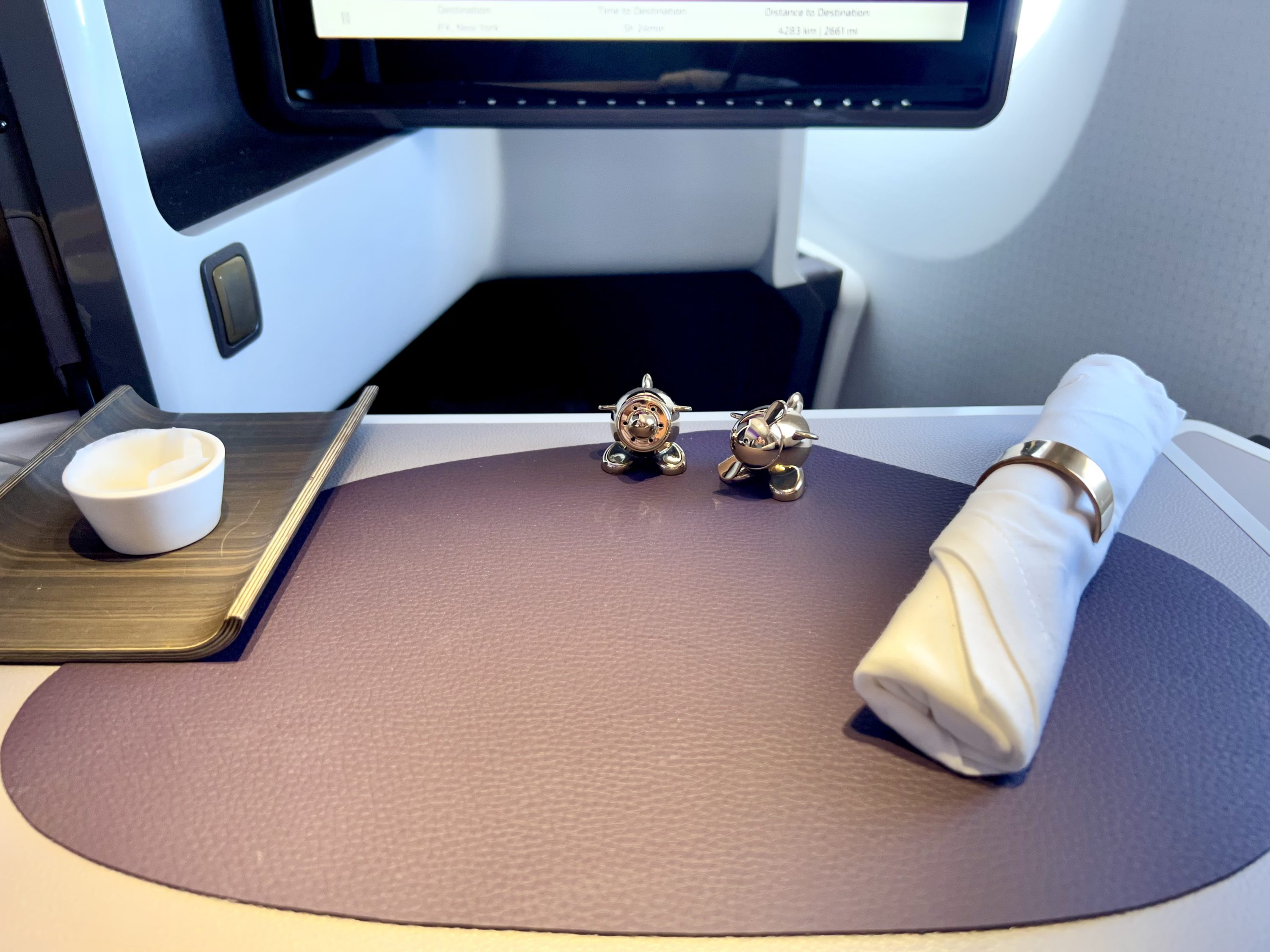 Virgin Atlantic A350 Upper Suite place setting