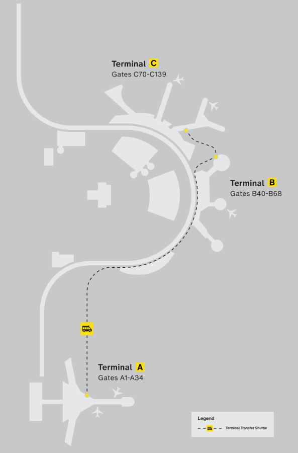 Newark Liberty International Airport Terminal Shuttle Bus