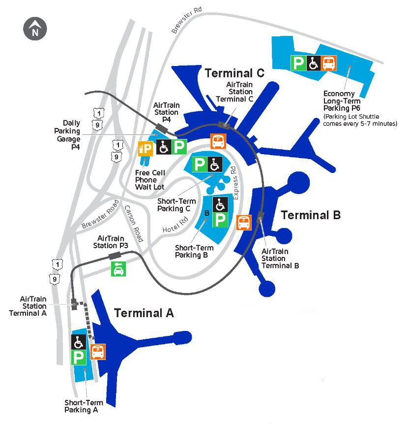 Newark Liberty International Airport Newark Liberty International Airport Map parking
