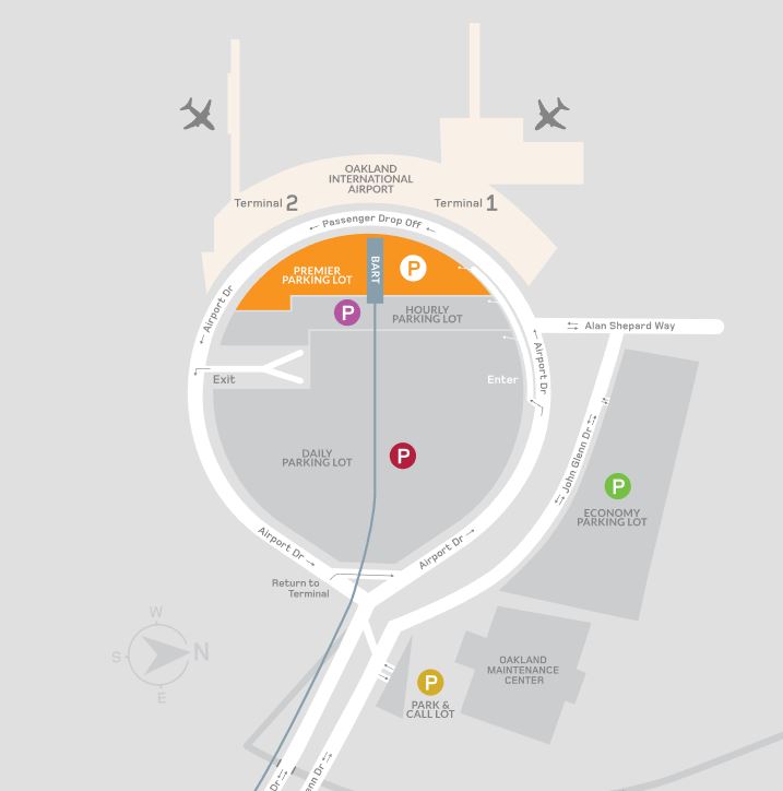 Oakland International Airport Parking Map Oakland International Airport Parking Map