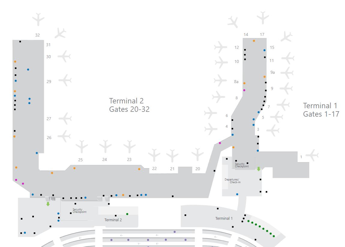 Oakland International Airport map Oakland International Airport map