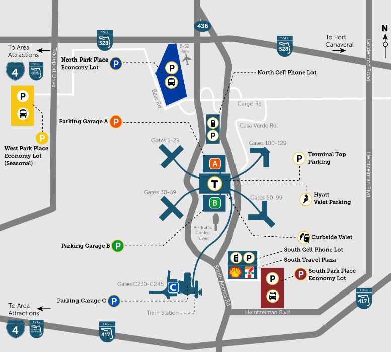 Orlando International Airport Map Orlando International Airport Map