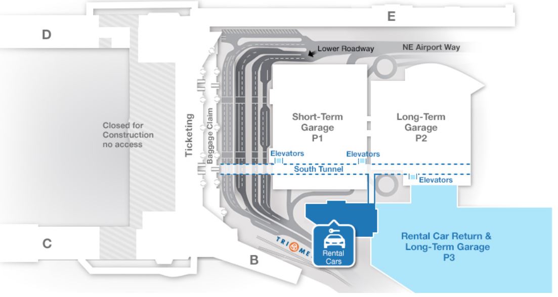 PDX Rental Car Facility