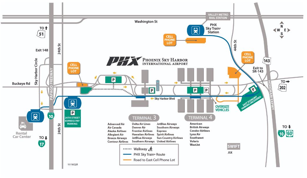 Phoenix Sky Harbor International Airport Map Phoenix Sky Harbor International Airport Map