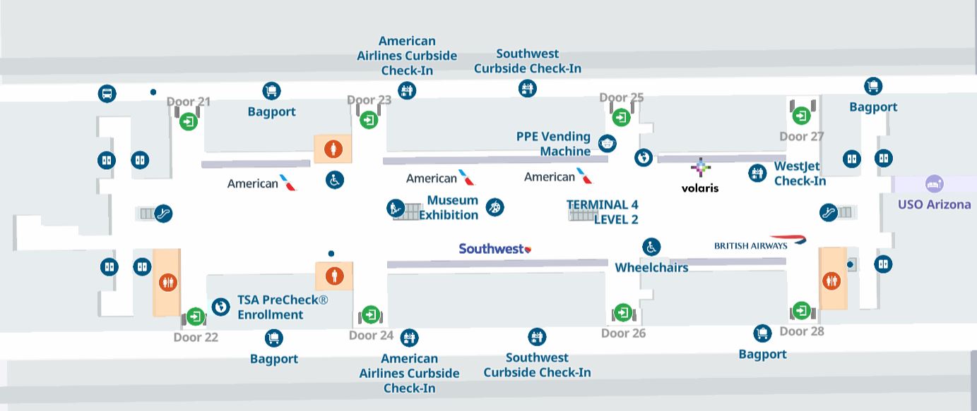 Phoenix Sky Harbor International Airport Terminal 4 Level 2 Phoenix Sky Harbor International Airport Terminal 4 Level 2