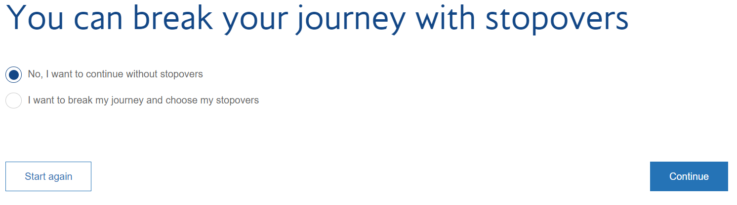 Stopovers BA Stopovers BA