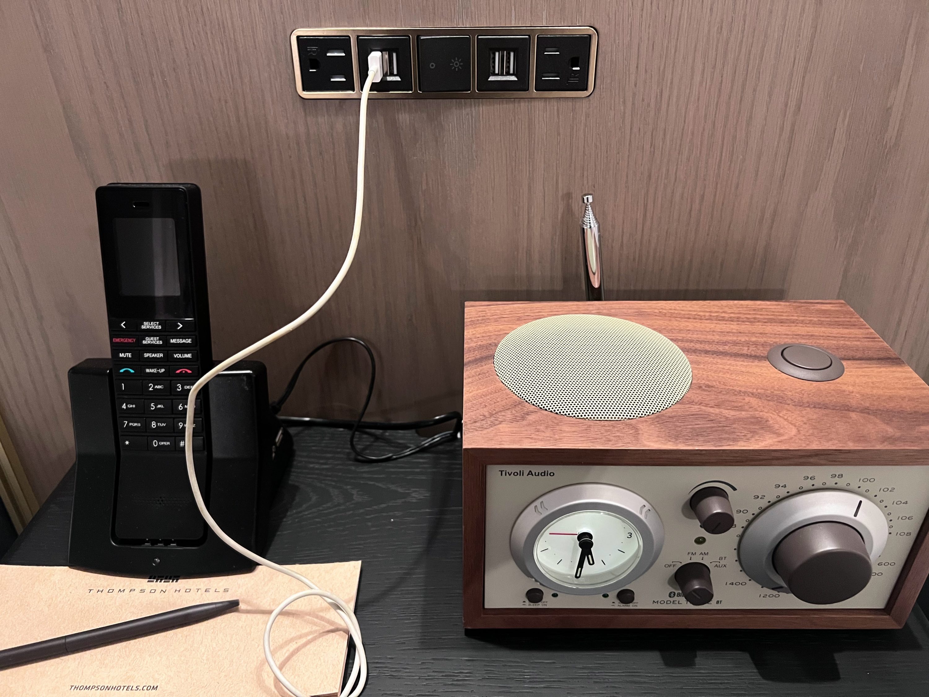Thompson Central Park New York bedside plugs