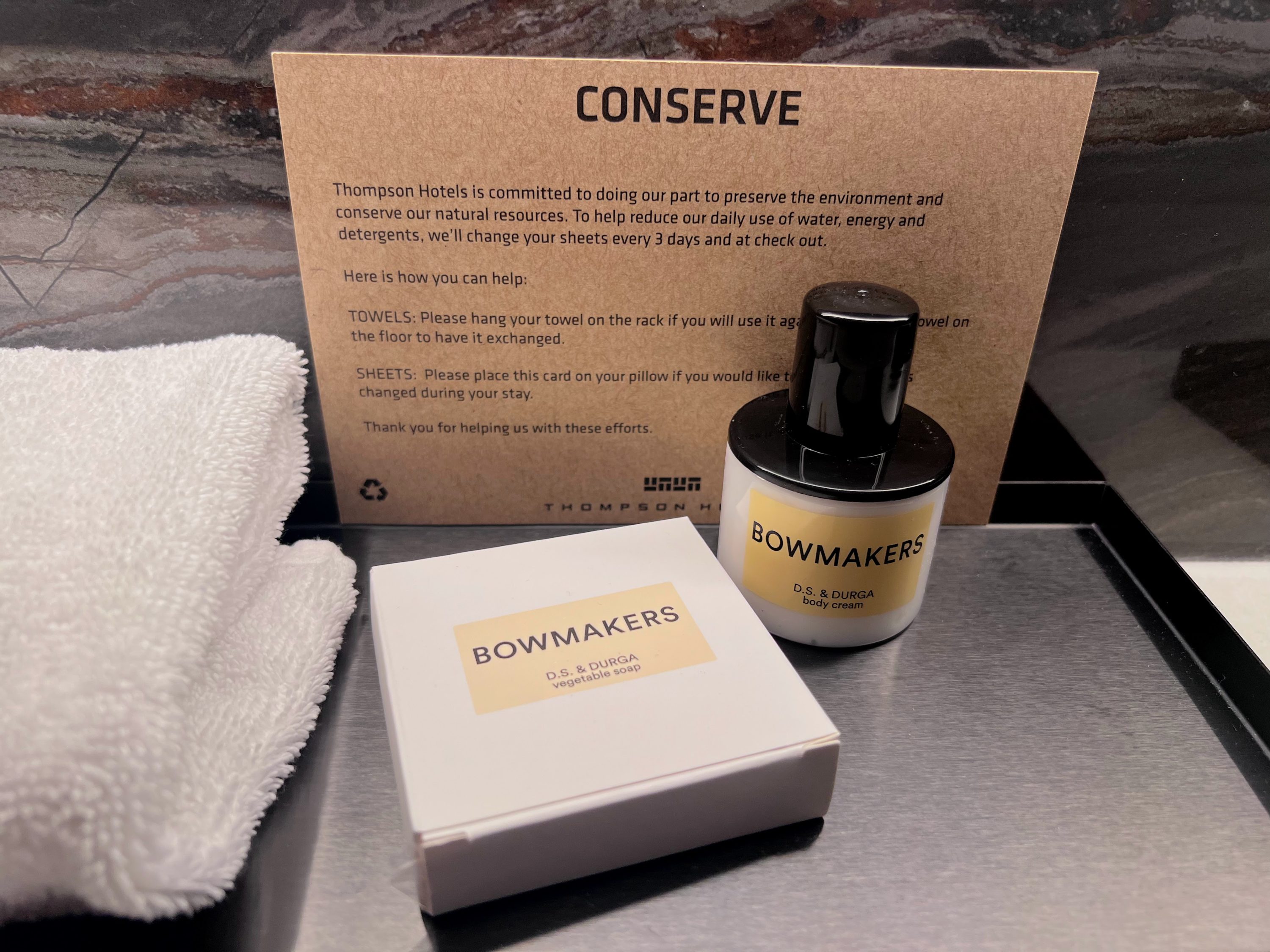 Thompson Central Park bathroom counter amenities