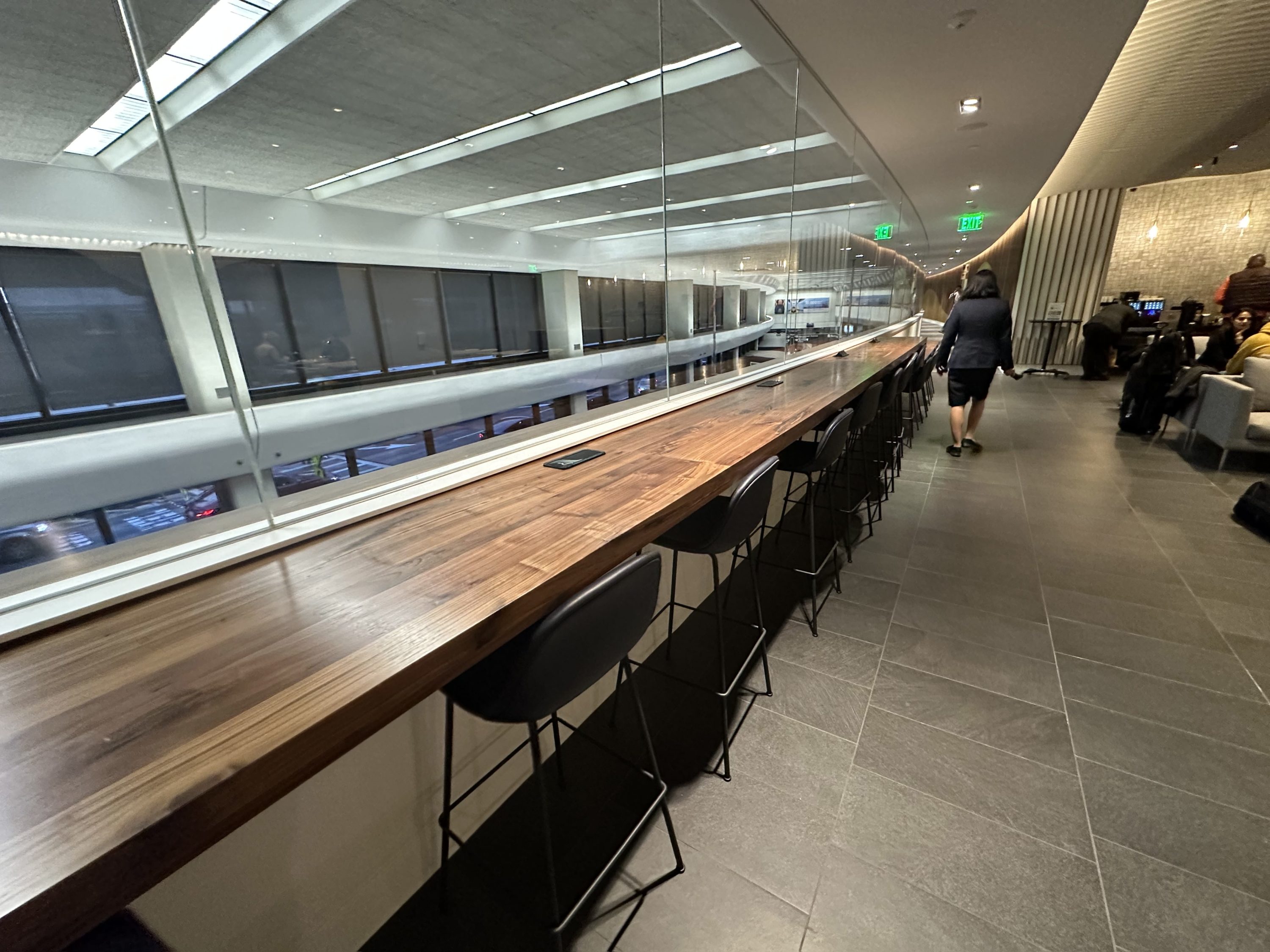 Amex Centurion Lounge SFO Rail Seating
