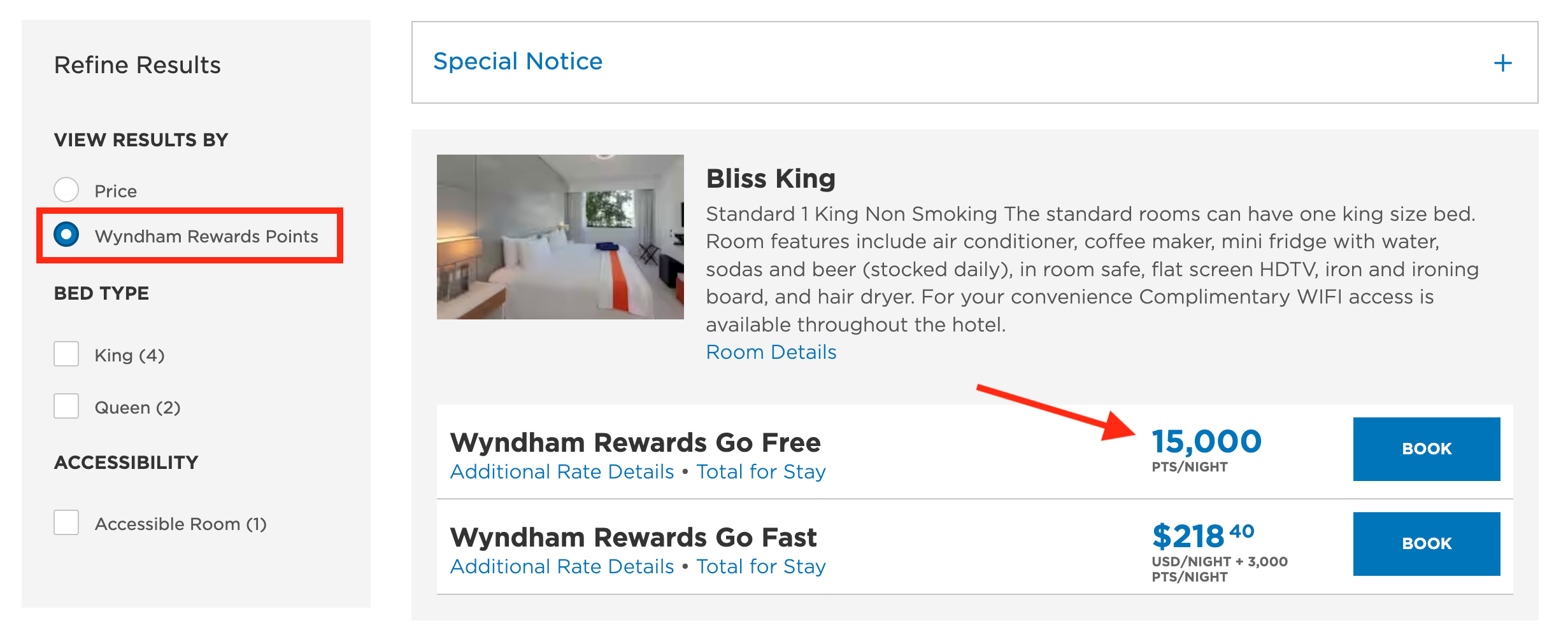 Booking a Wyndham all inclusive with points