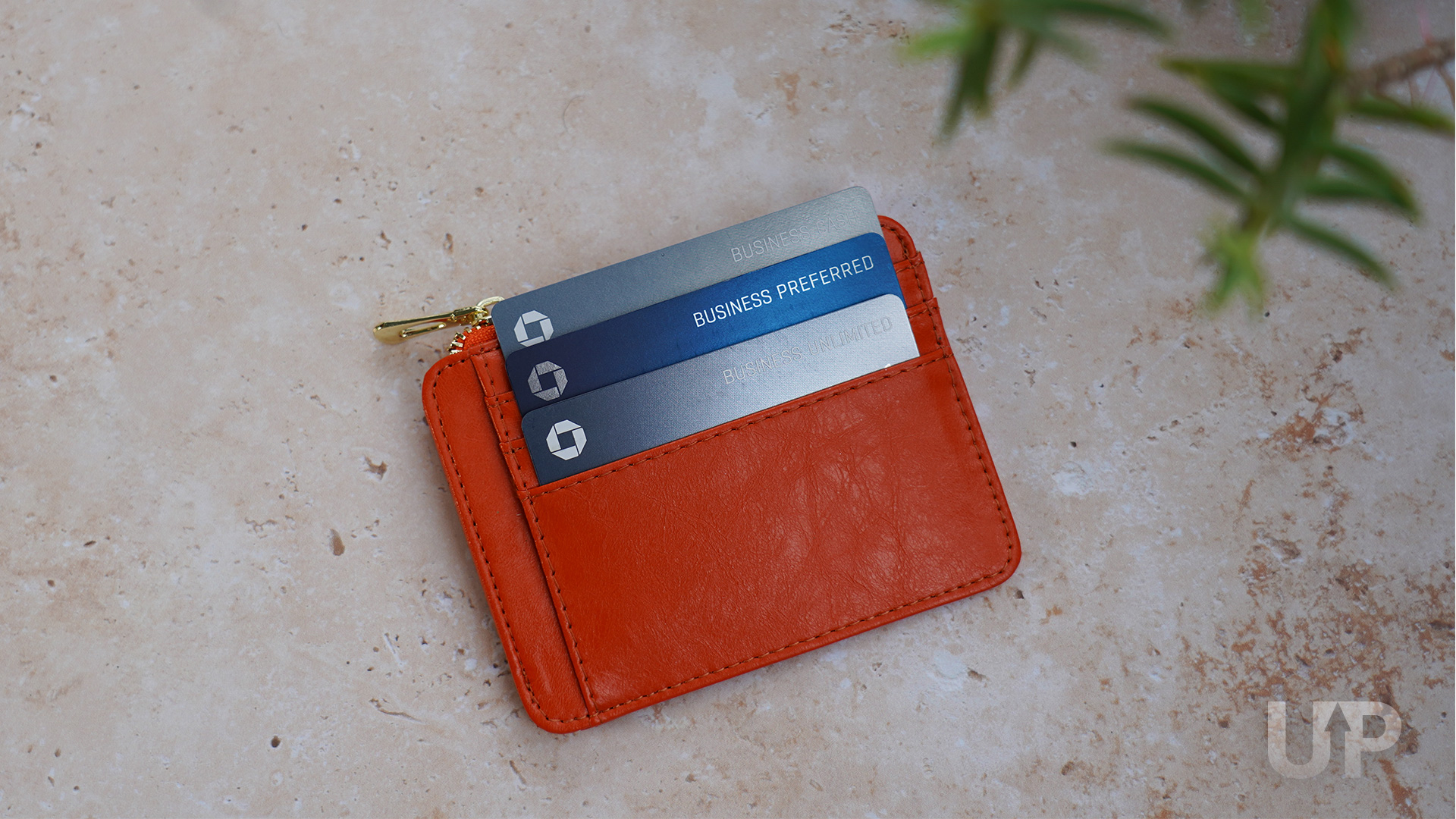 Chase Ink Business Cards in a Burnt Orange Wallet Upgraded Points LLC