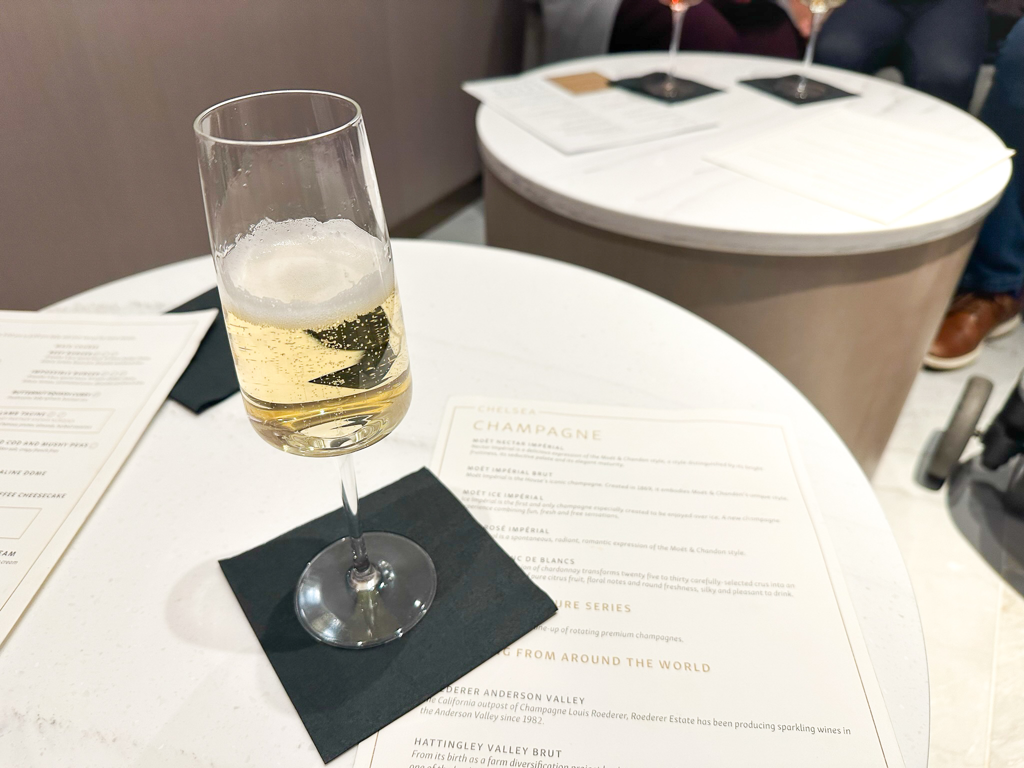 Chelsea Lounge JFK Krug champagne