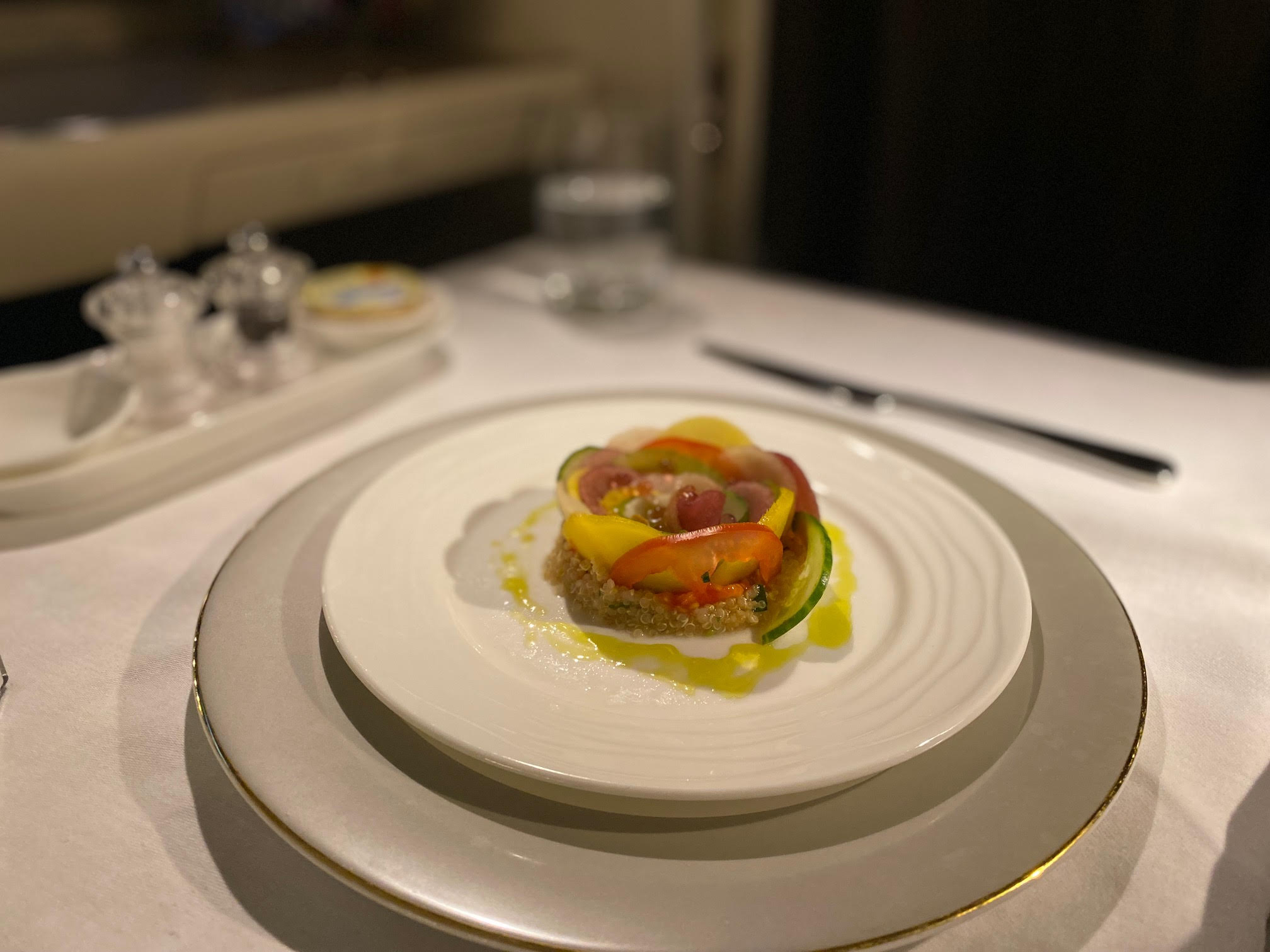 Emirates A380 retrofit first class food