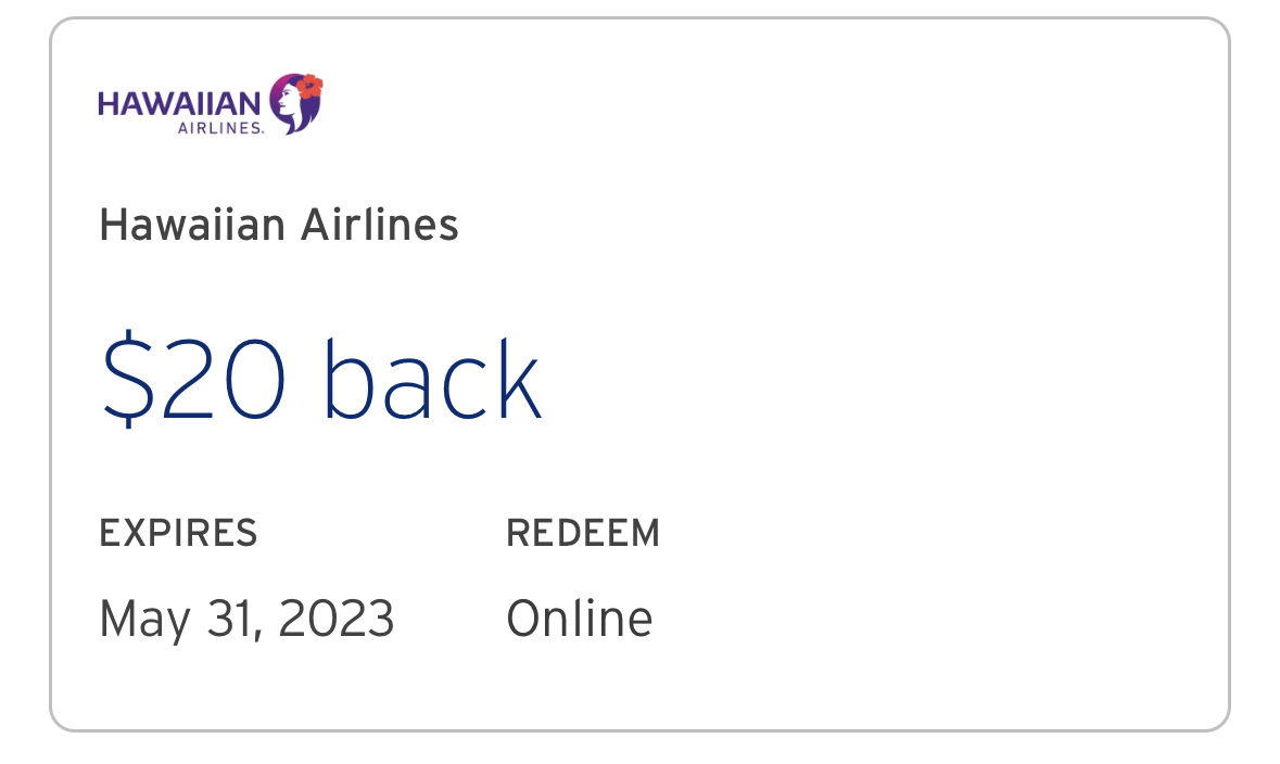 Hawaiian Airlines Citi Merchant Offer