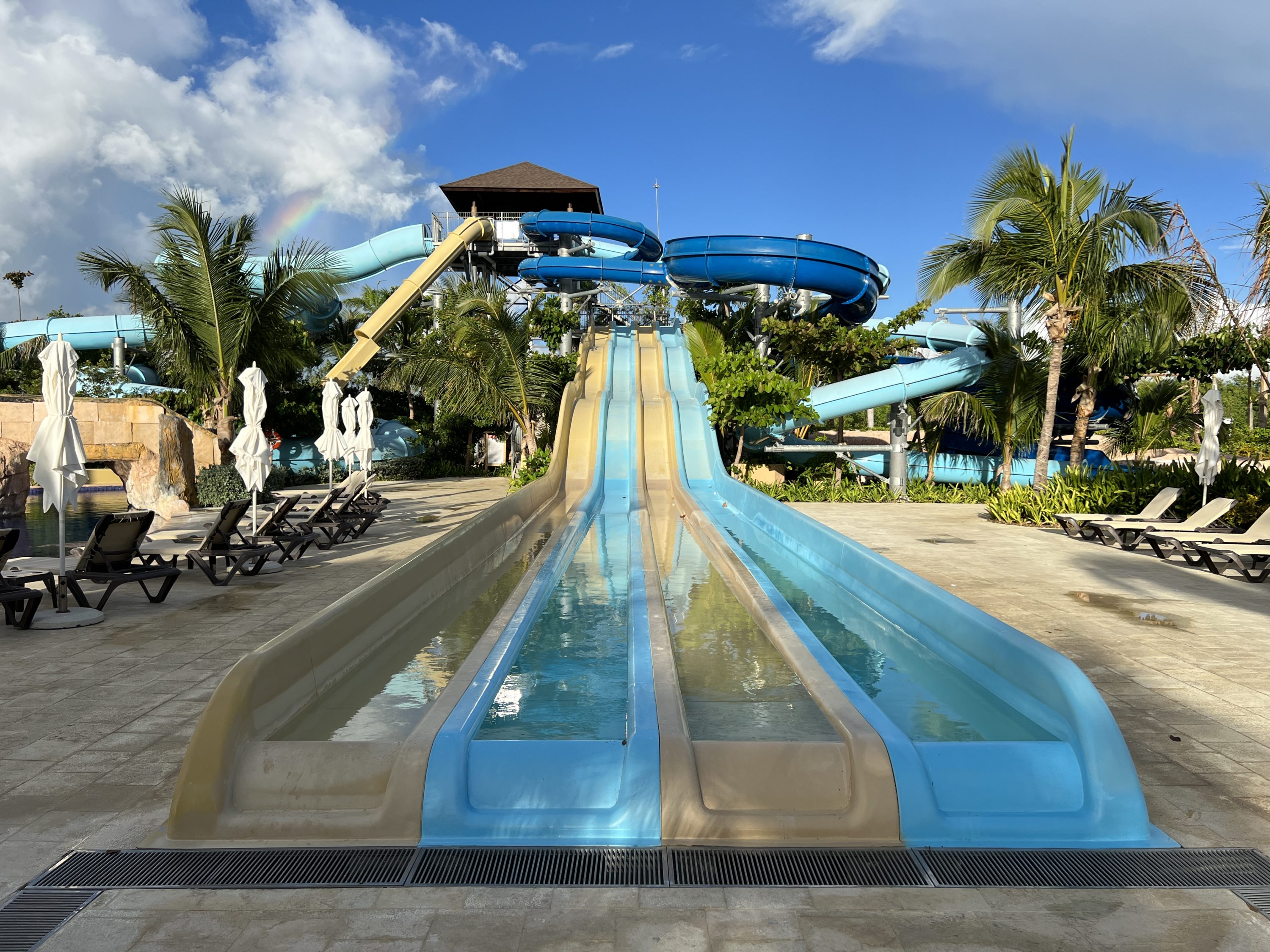 Water slides at Hyatt Ziva Cap Cana water park