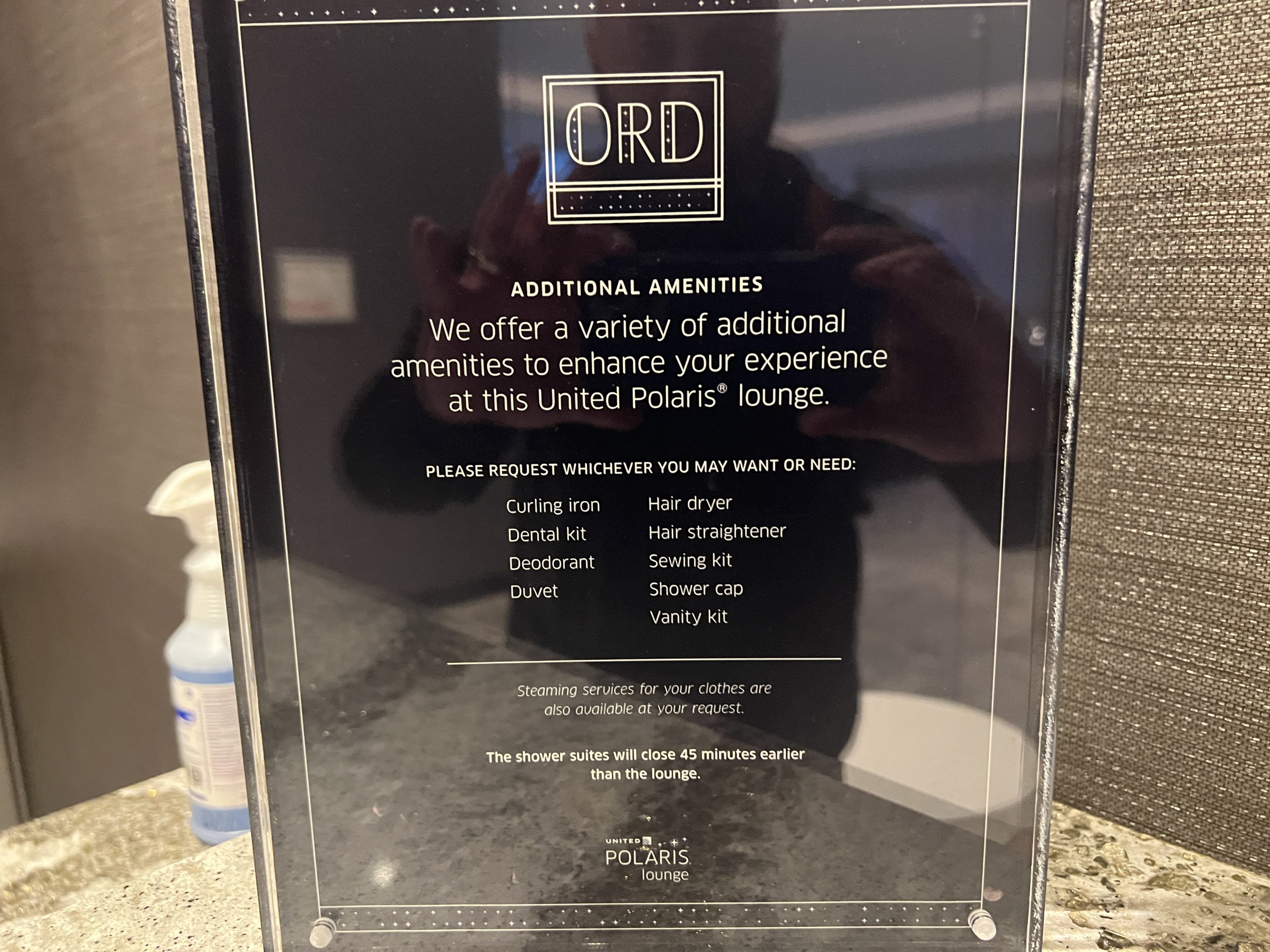 Polaris Shower Suites amenities