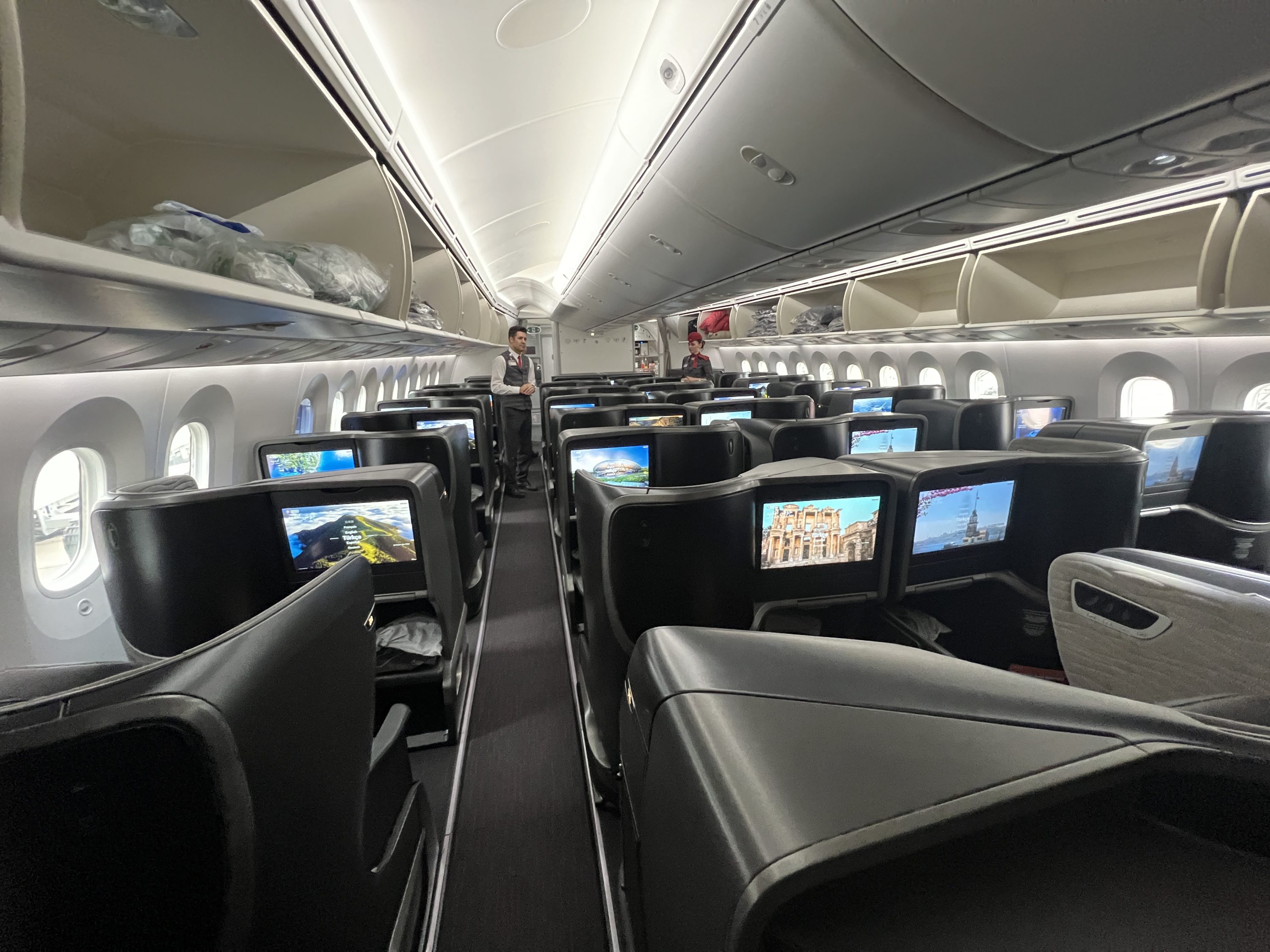 TK 787 Business Class Cabin.