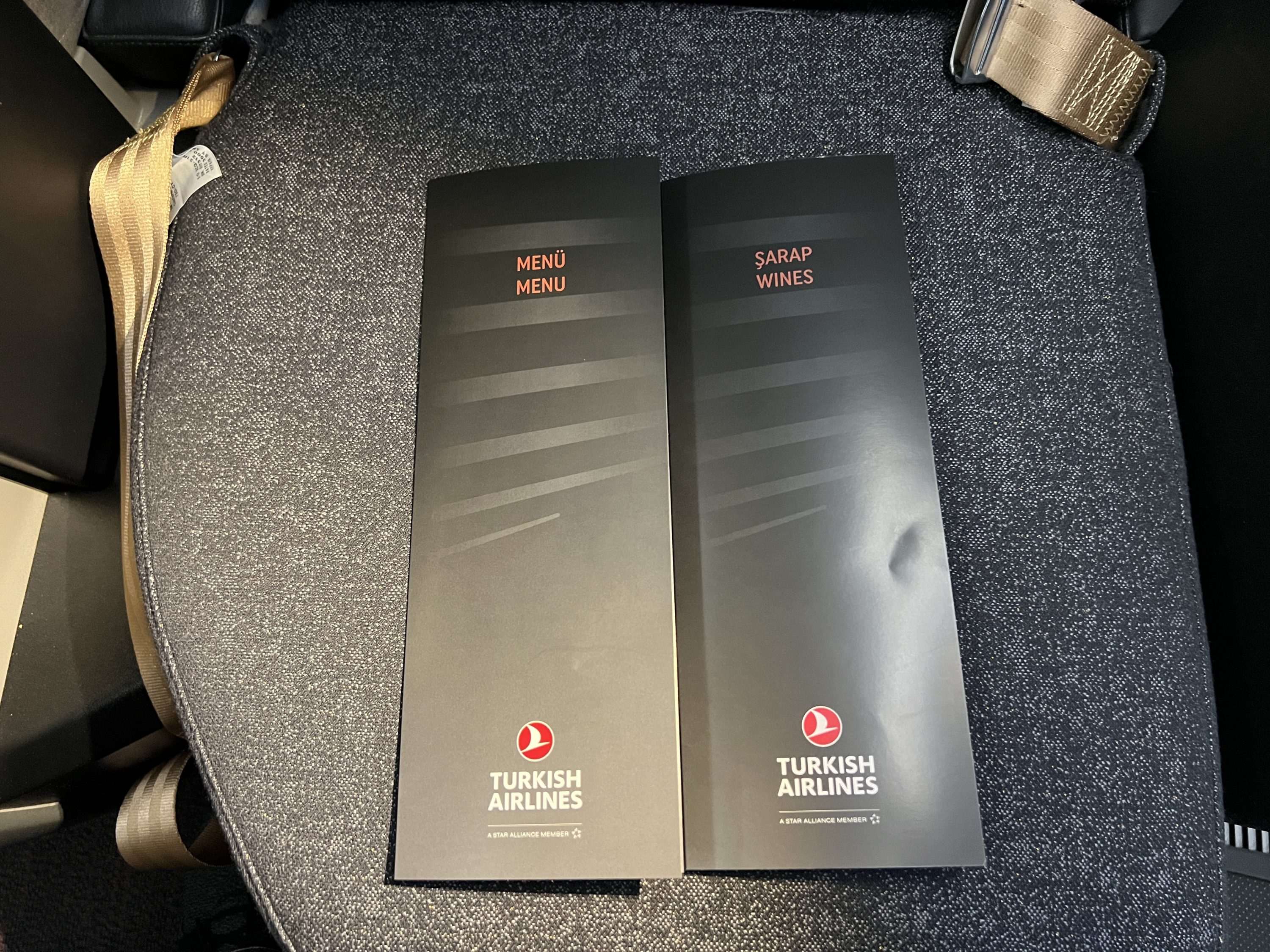 Turkish Airlines Business Class Menu
