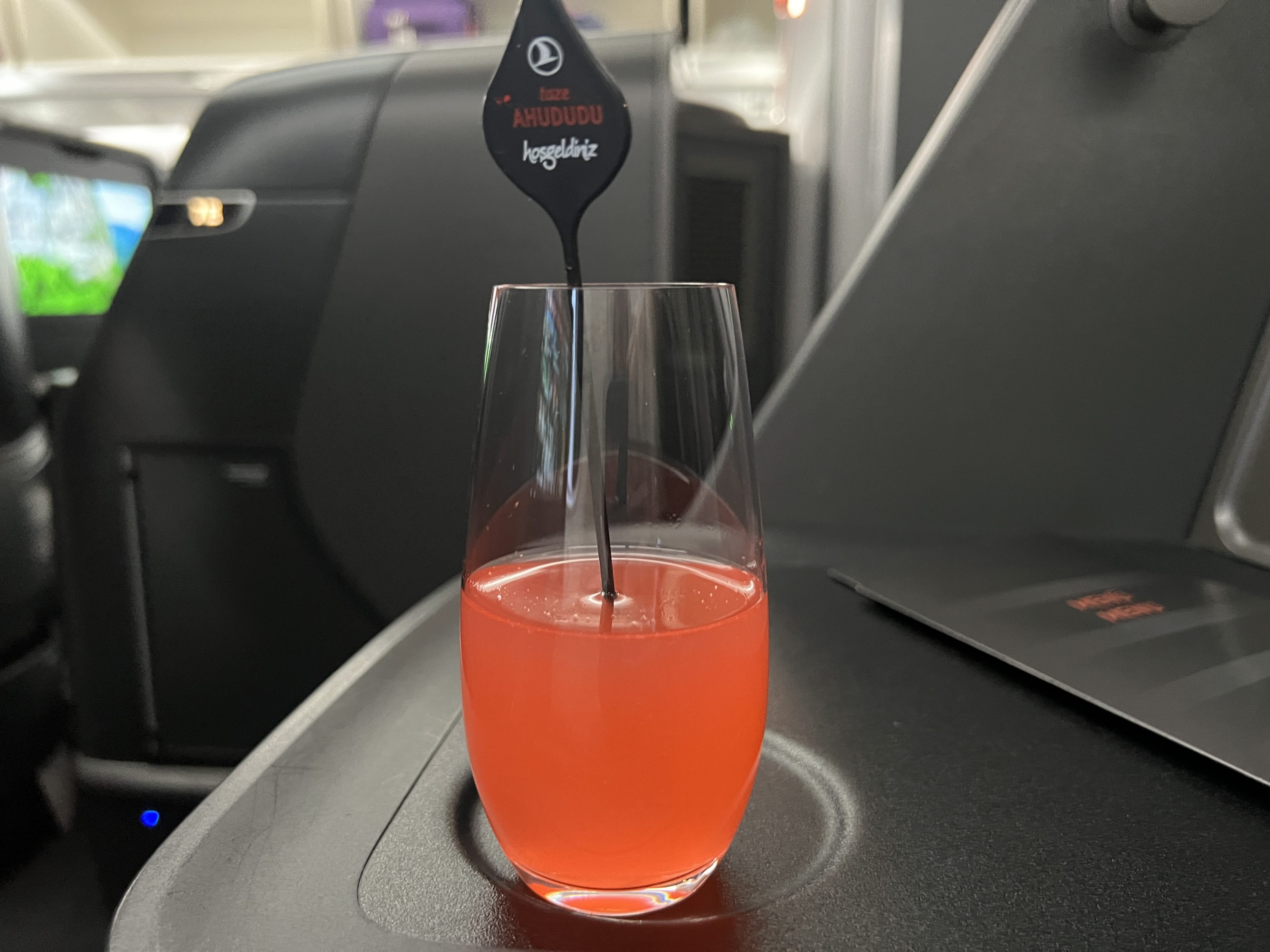 TK pre-departure beverage.